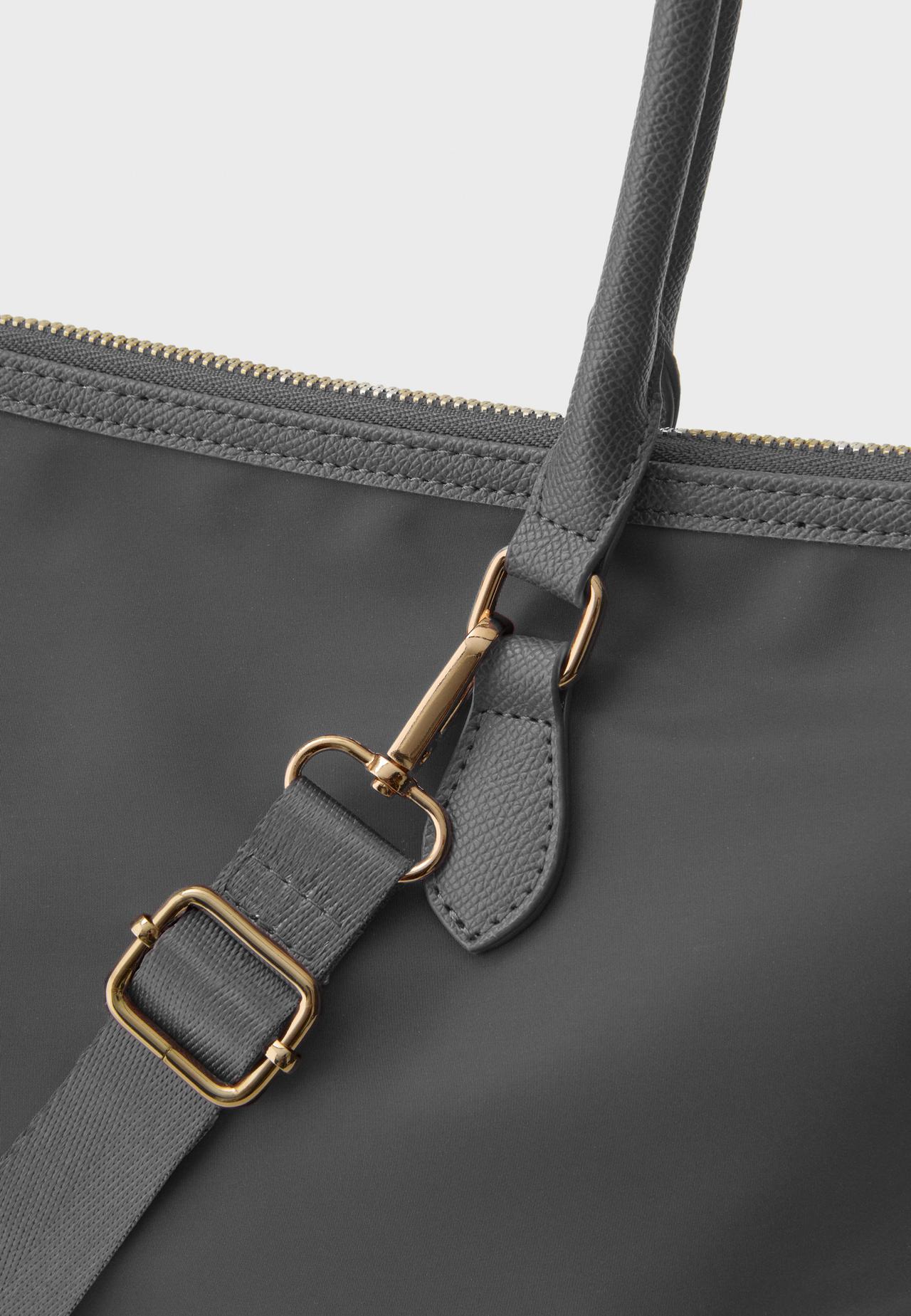 Contrast crossbody shopper bag — Dark grey