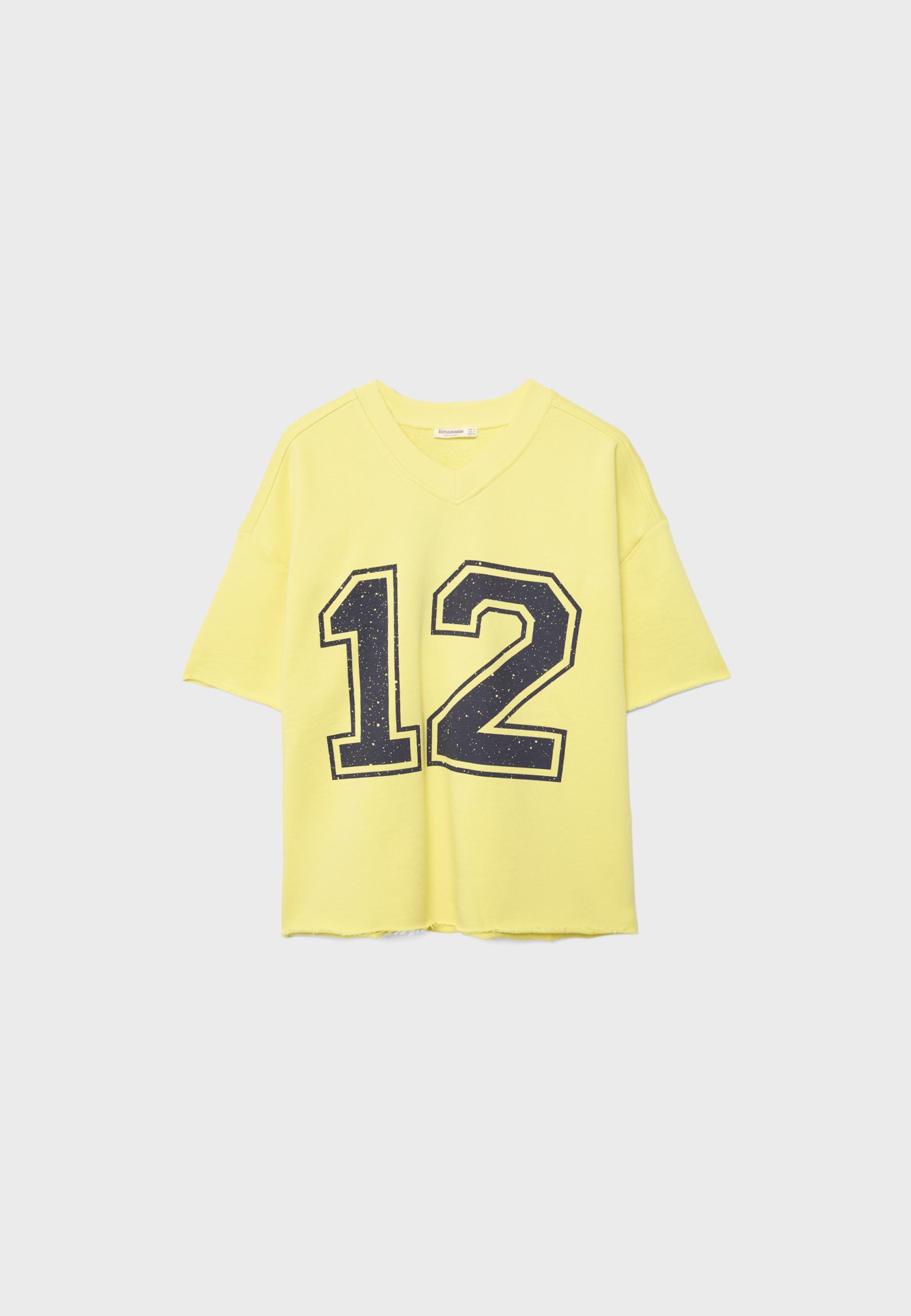 New York short sleeve sweatshirt — Pastel yellow