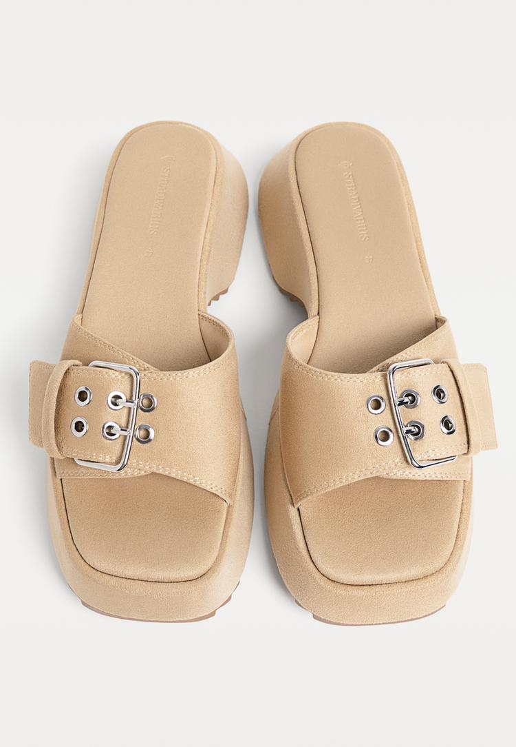 sandalias planas plataforma