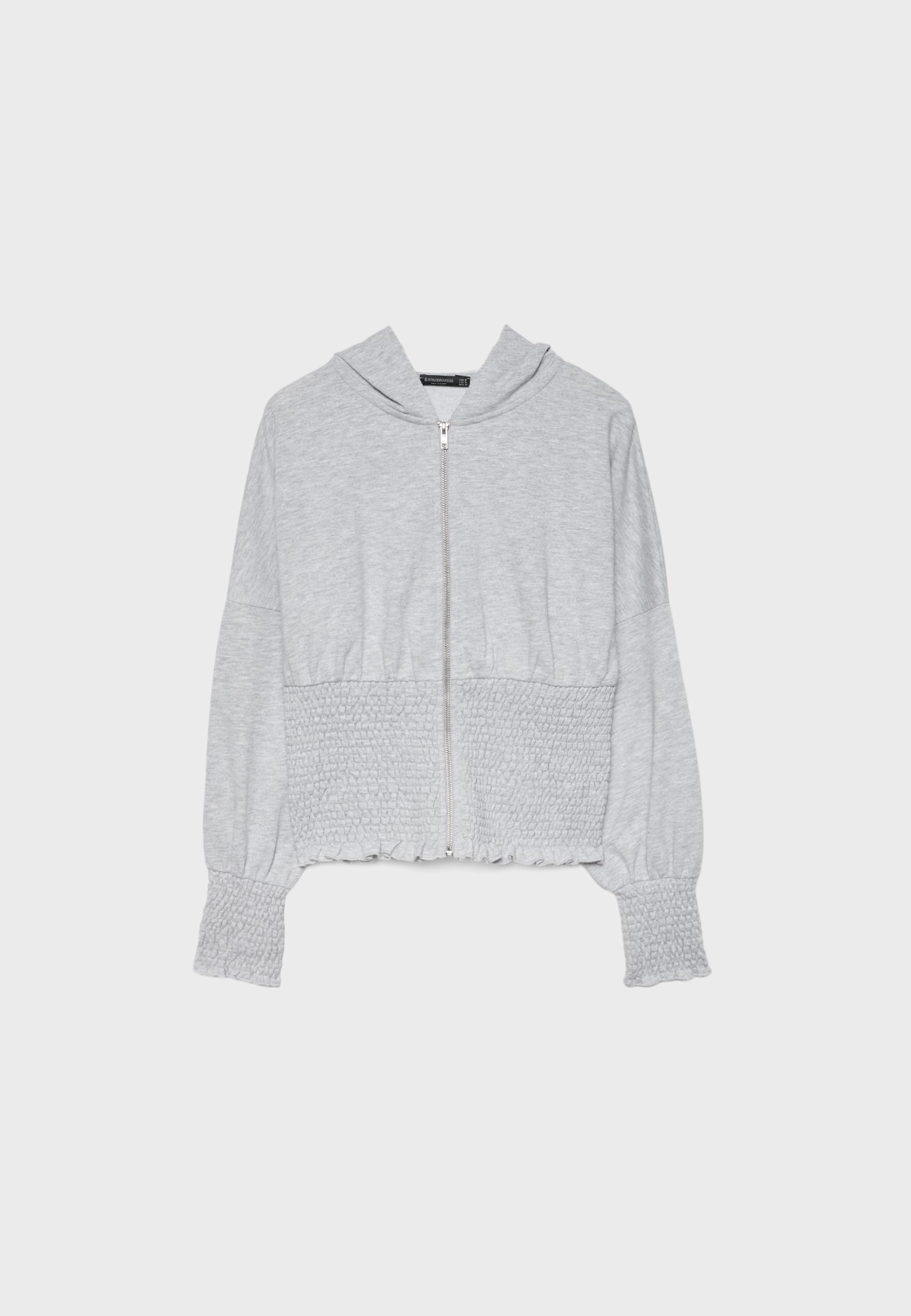 Zip-up Hoodie — Grey melange
