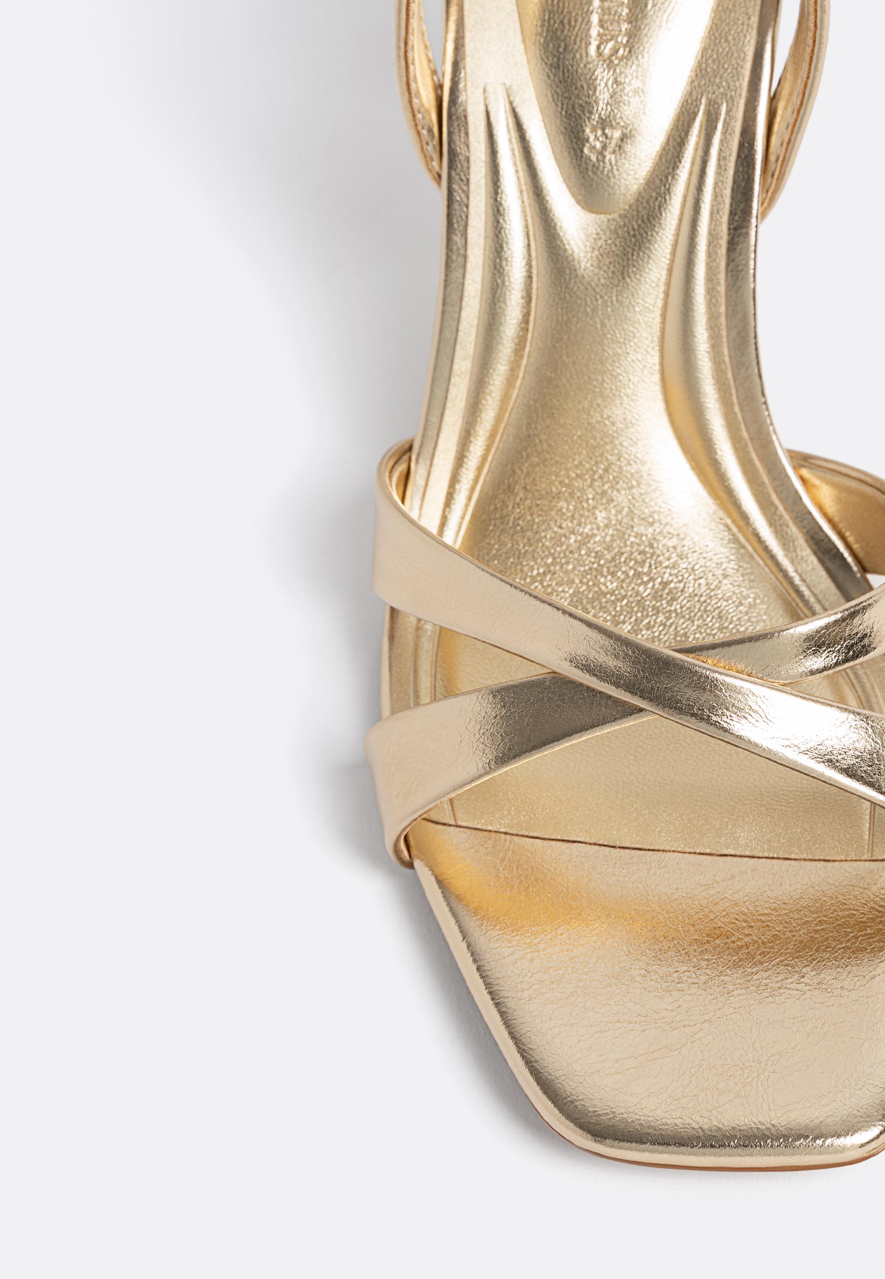 Stiletto heel sandals — GOLD