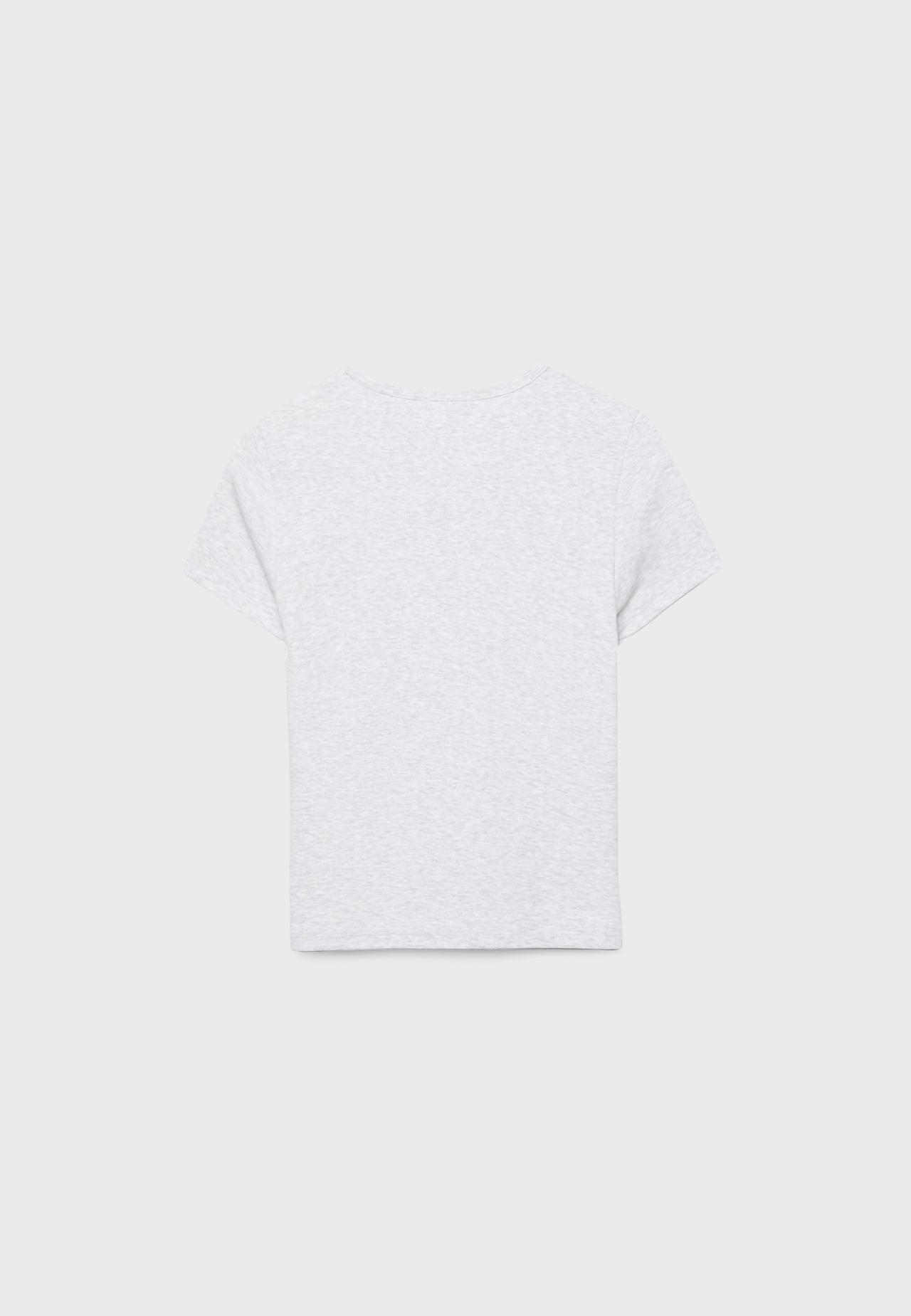 Basic slim fit T-shirt — Grey melange