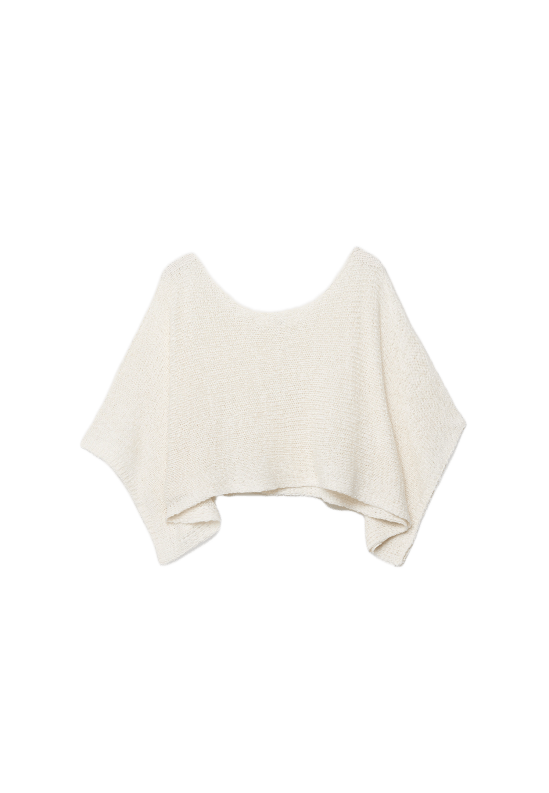 Basic cape knit jumper — Vanilla