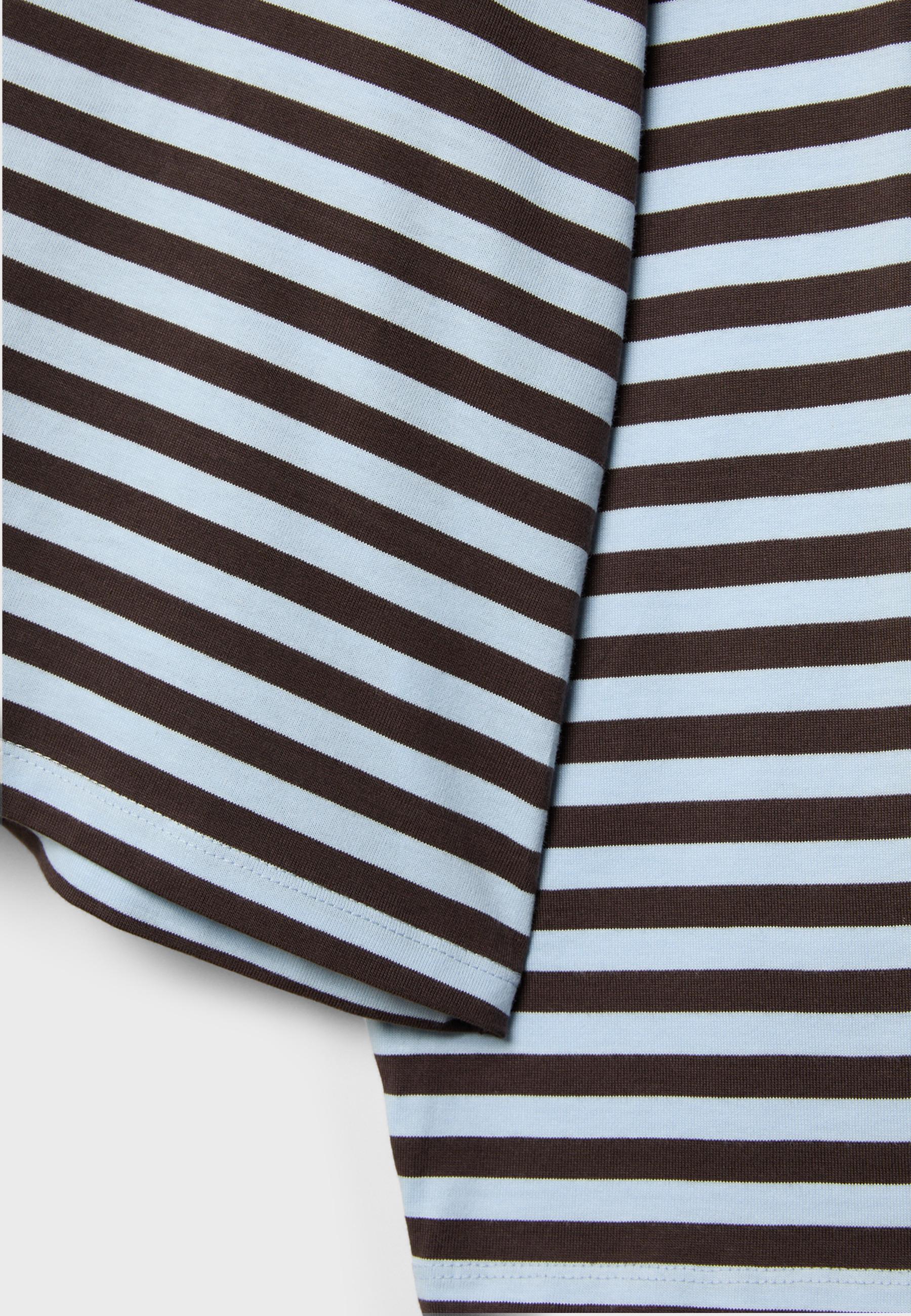 Striped long sleeve T-shirt — Sky blue