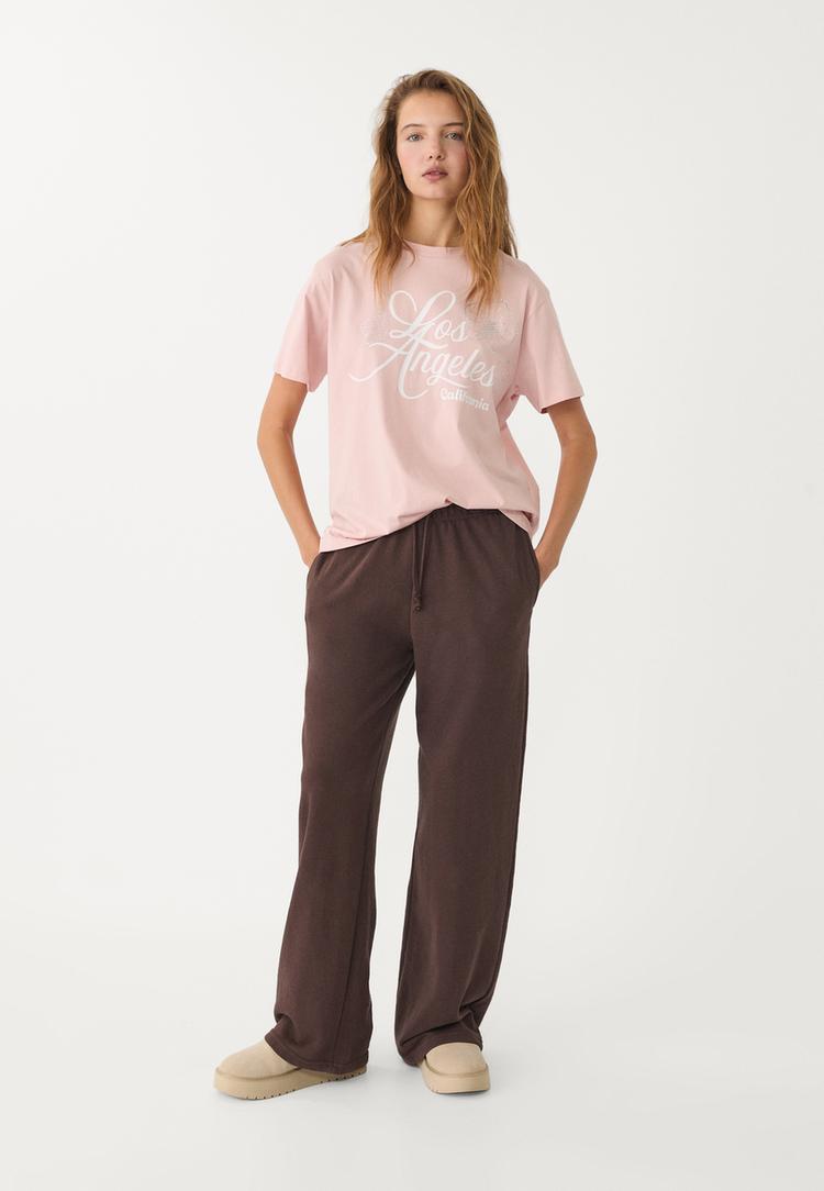camiseta estampada brillos