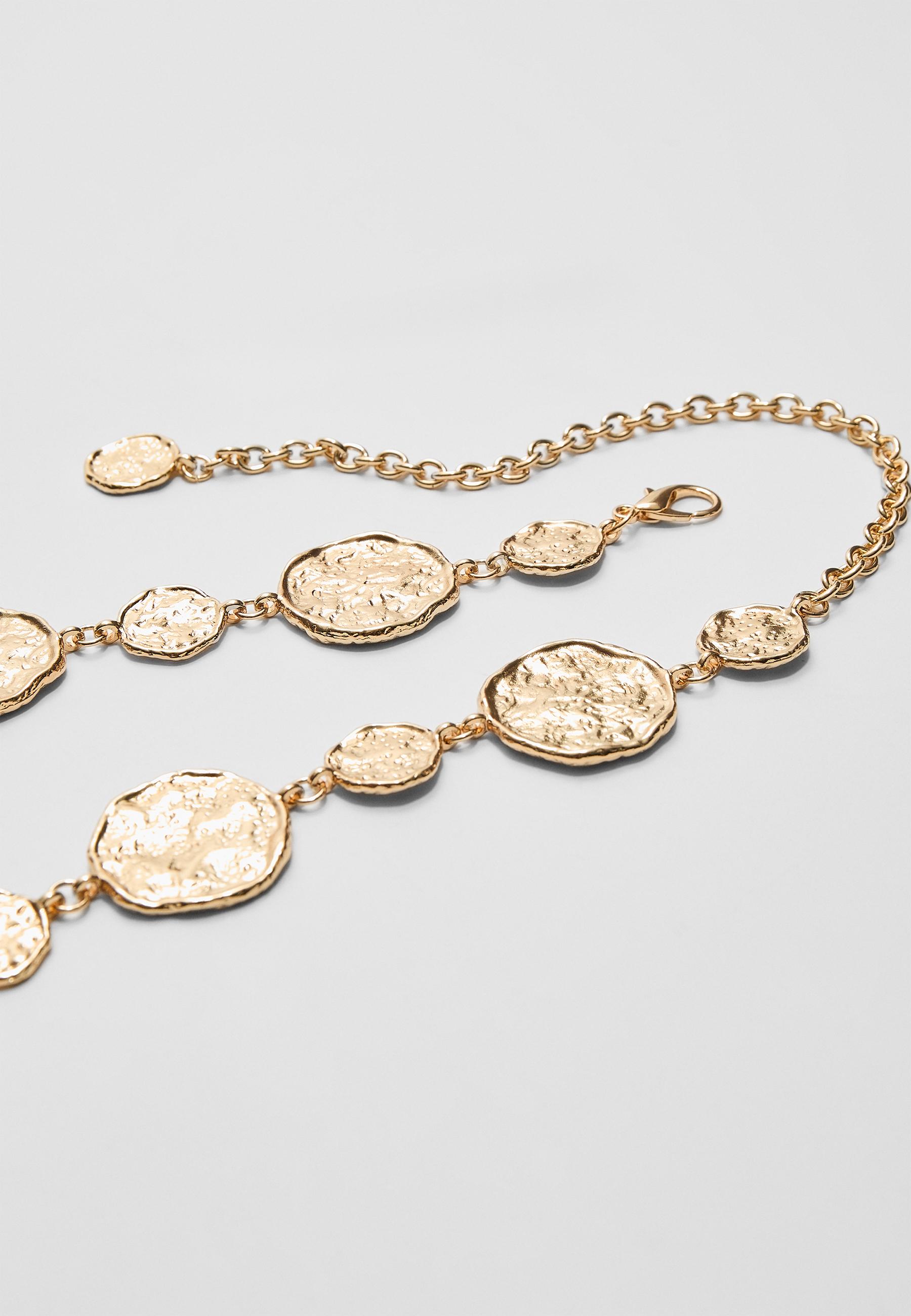 Metal belt with round plates — Gold