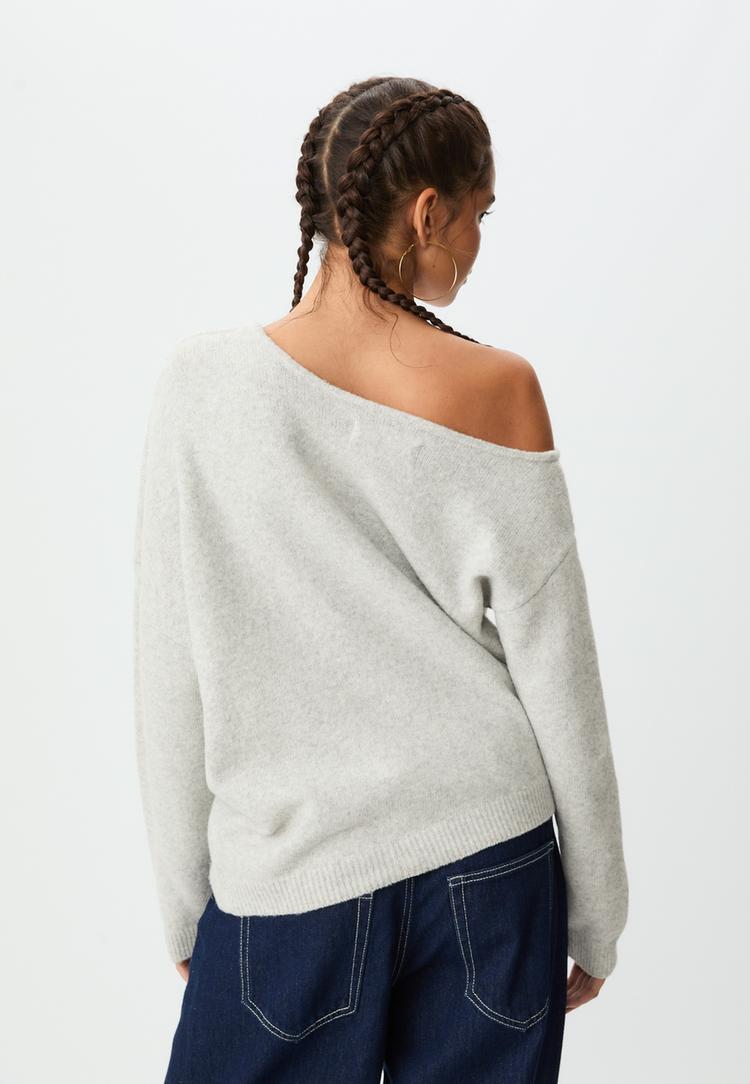 asymmetrische tricot trui