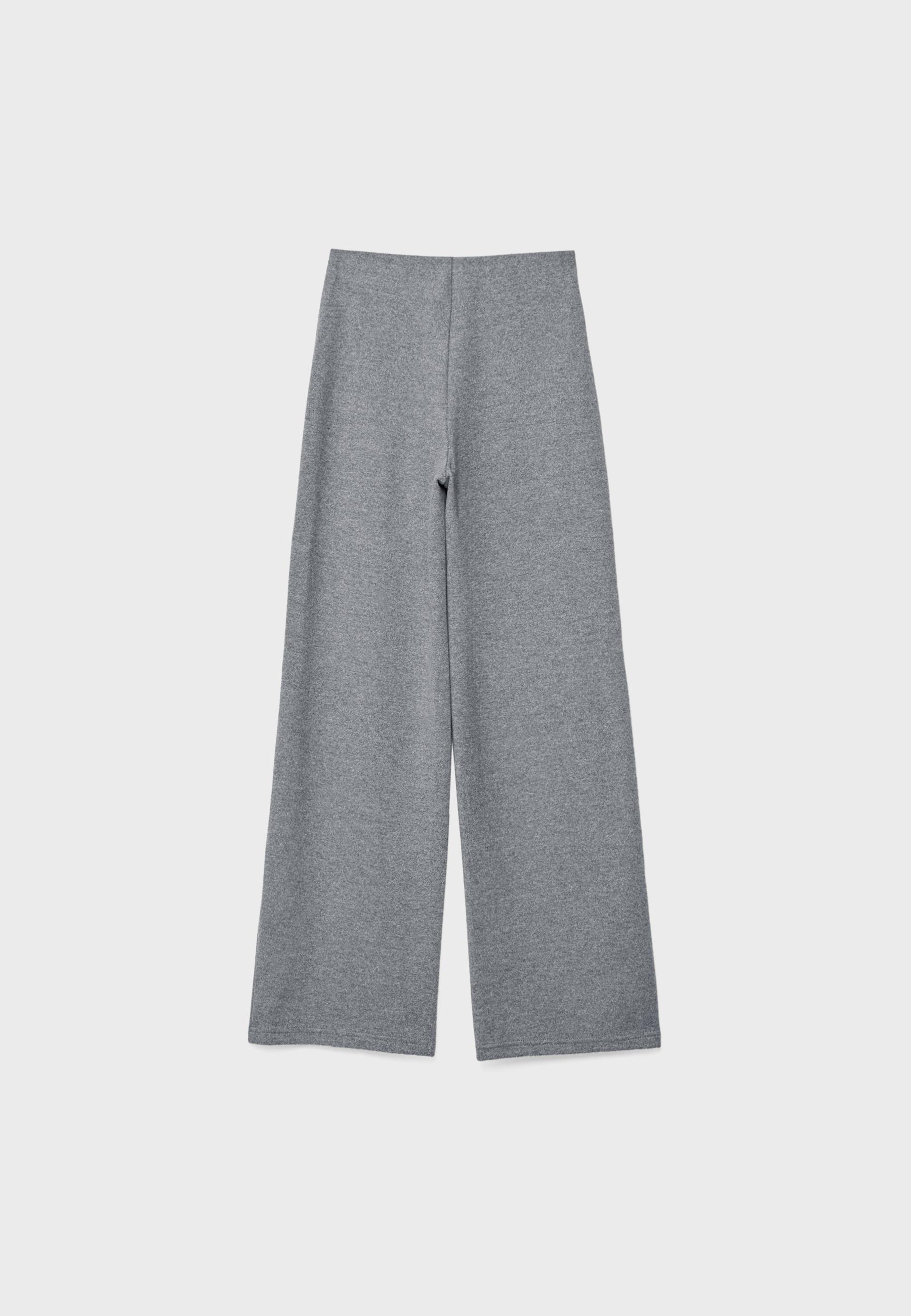 Knit trousers with seam detail — Dark grey
