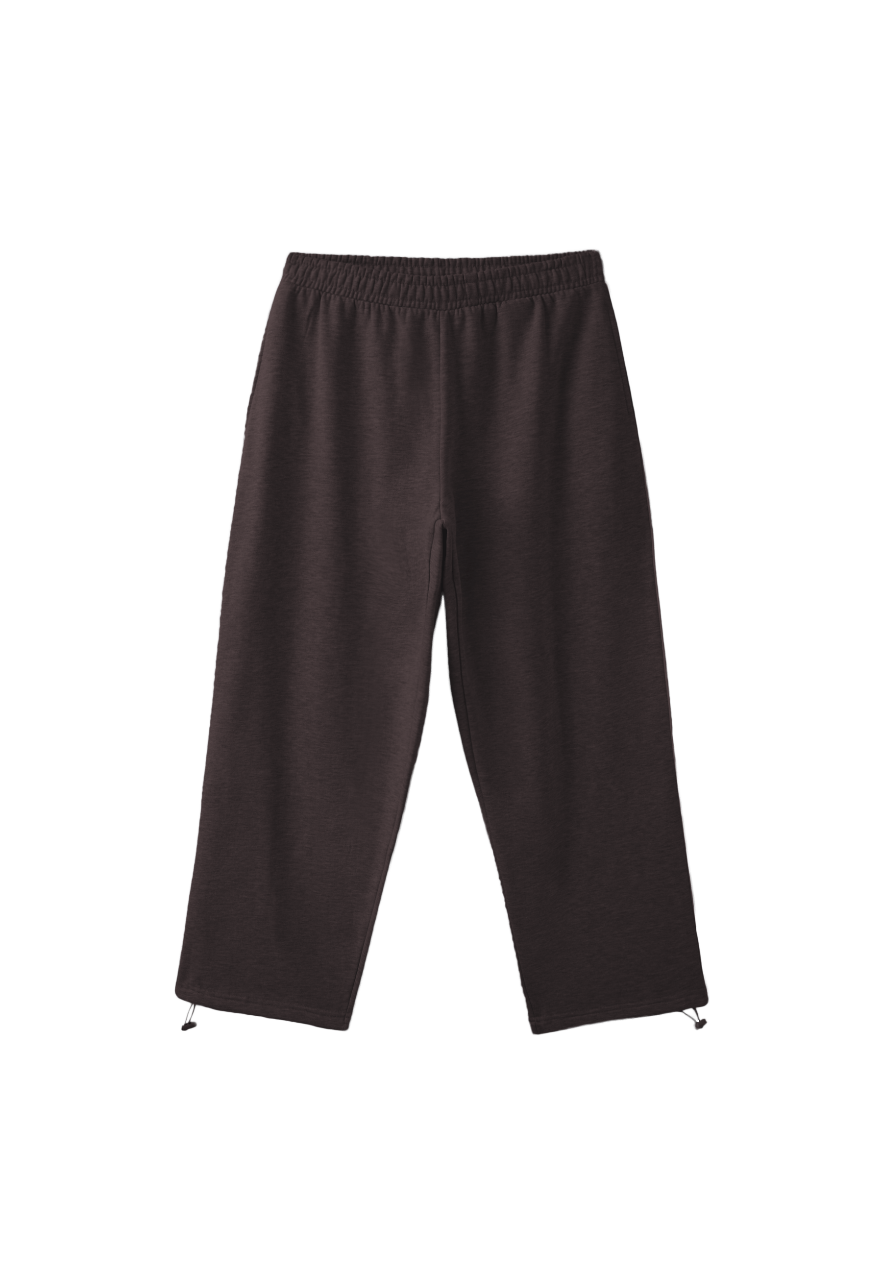 Plush joggers with piping and toggles — Brown