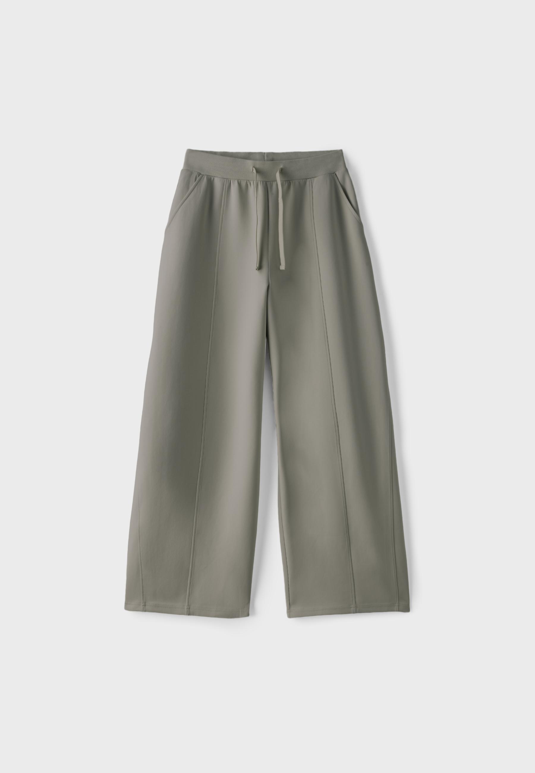 Wide-leg barrel jogger trousers — Brown