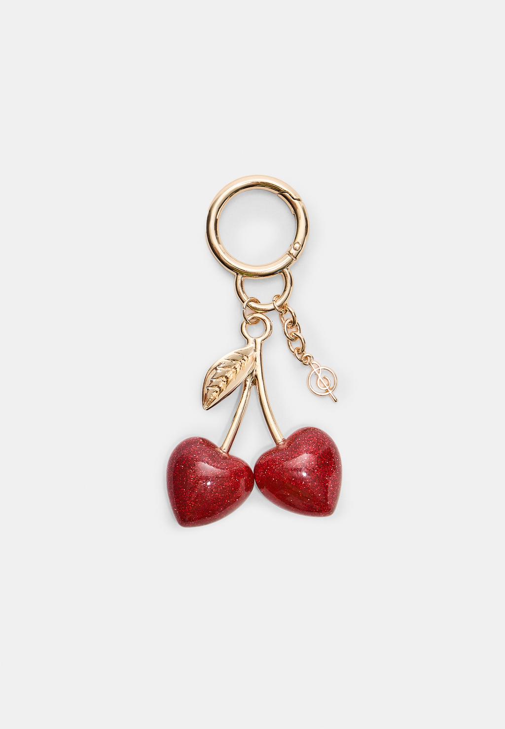 Llavero charm cerezas