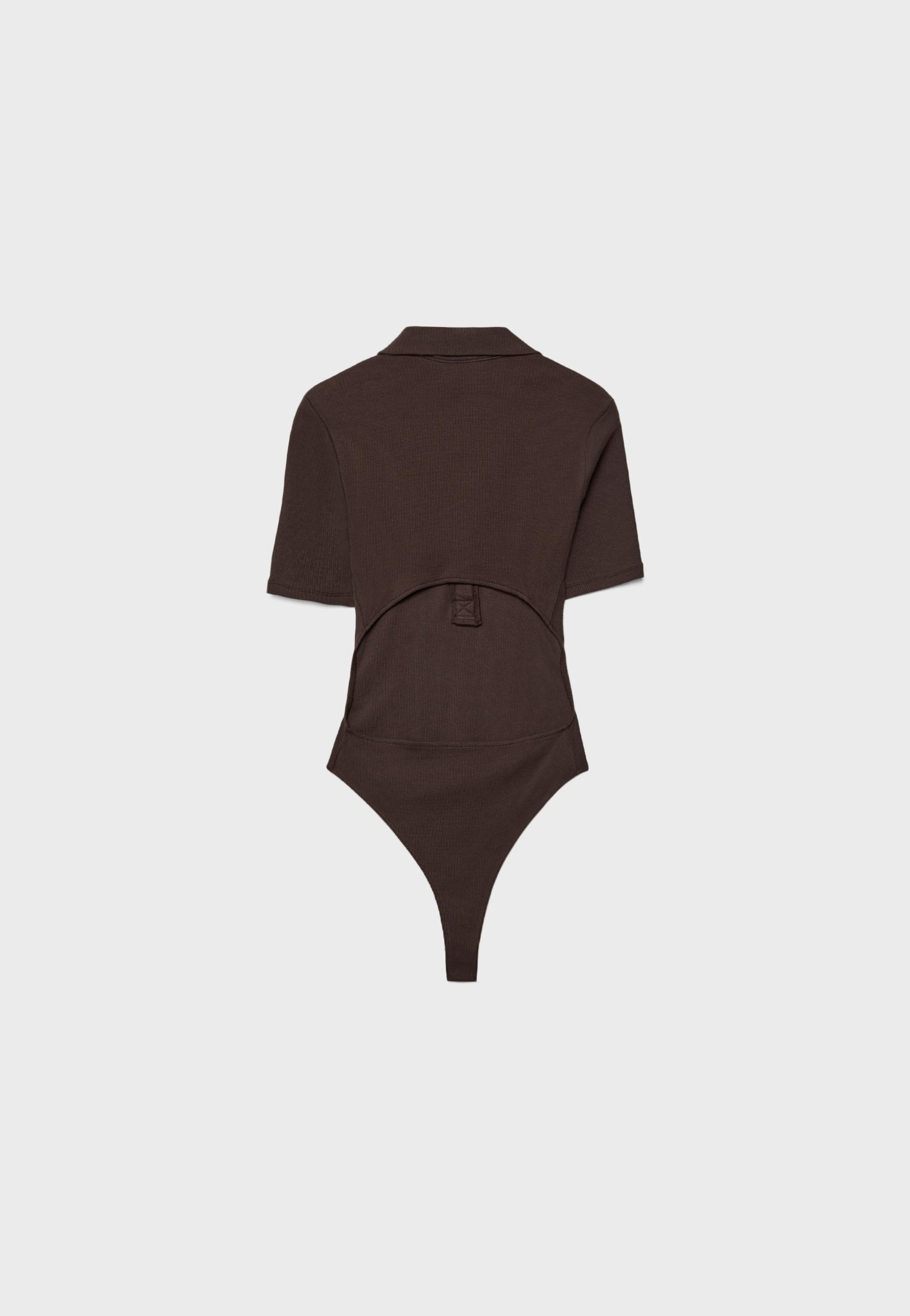 Polo bodysuit — Brown