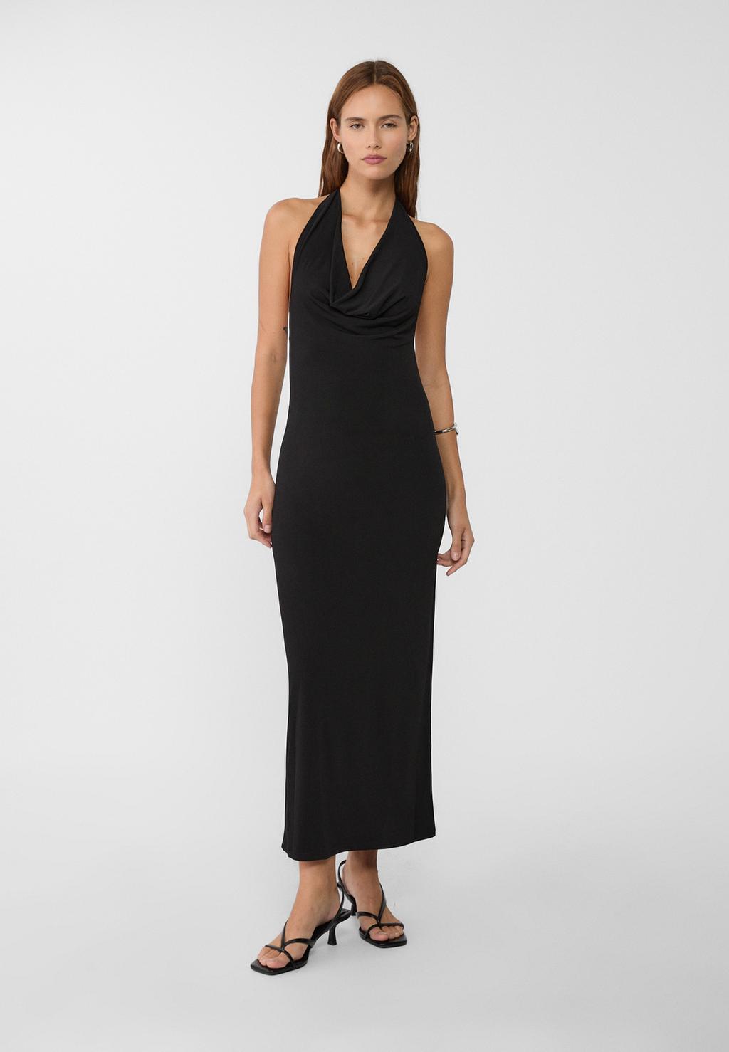 Halter neck midi dress