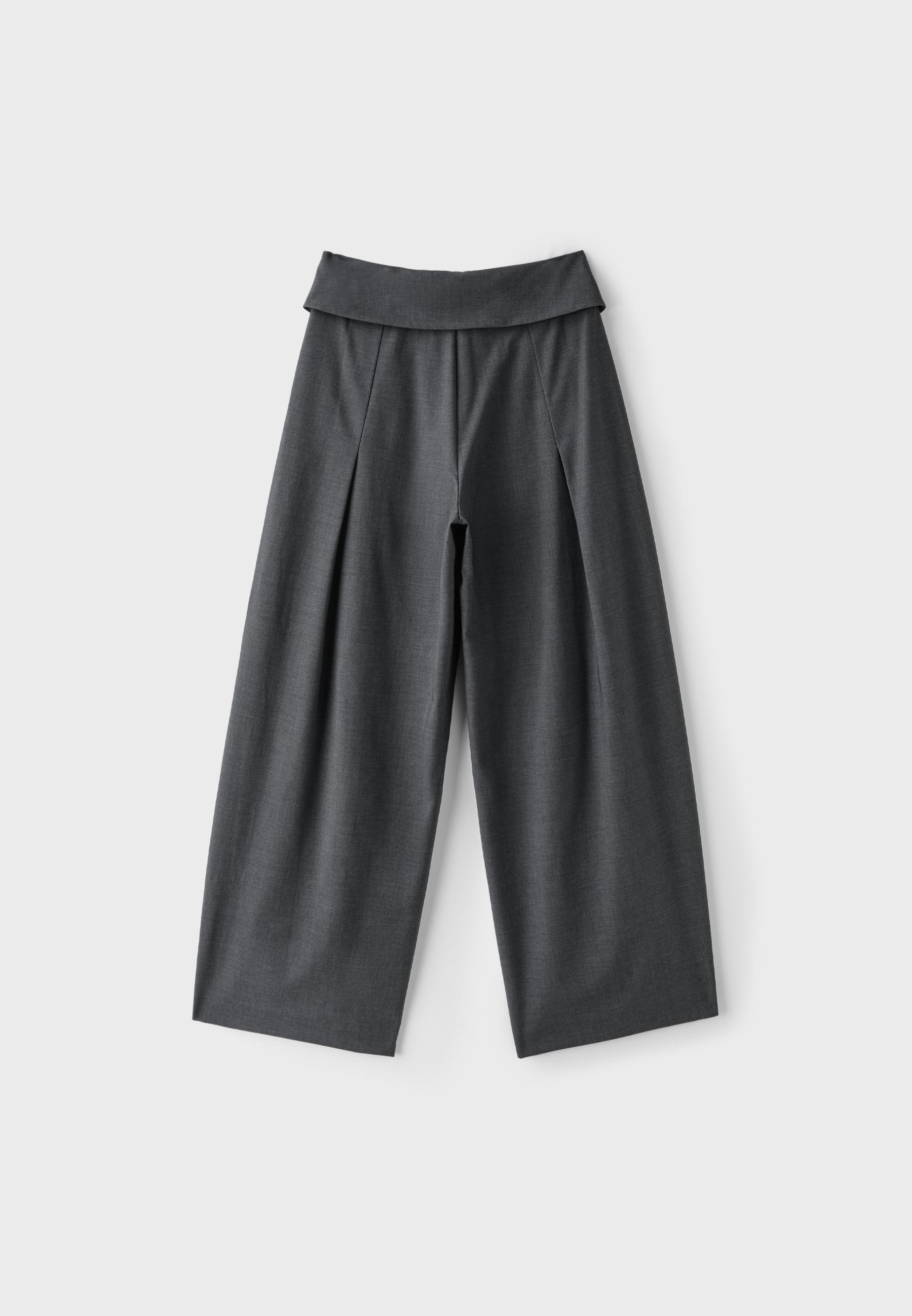 Stradivarius Duble belli geniş paça pantolon görsel 8