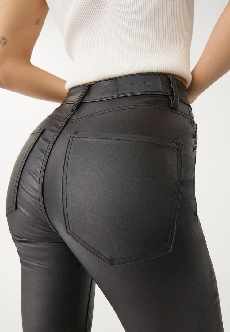 pantalon high waist coating