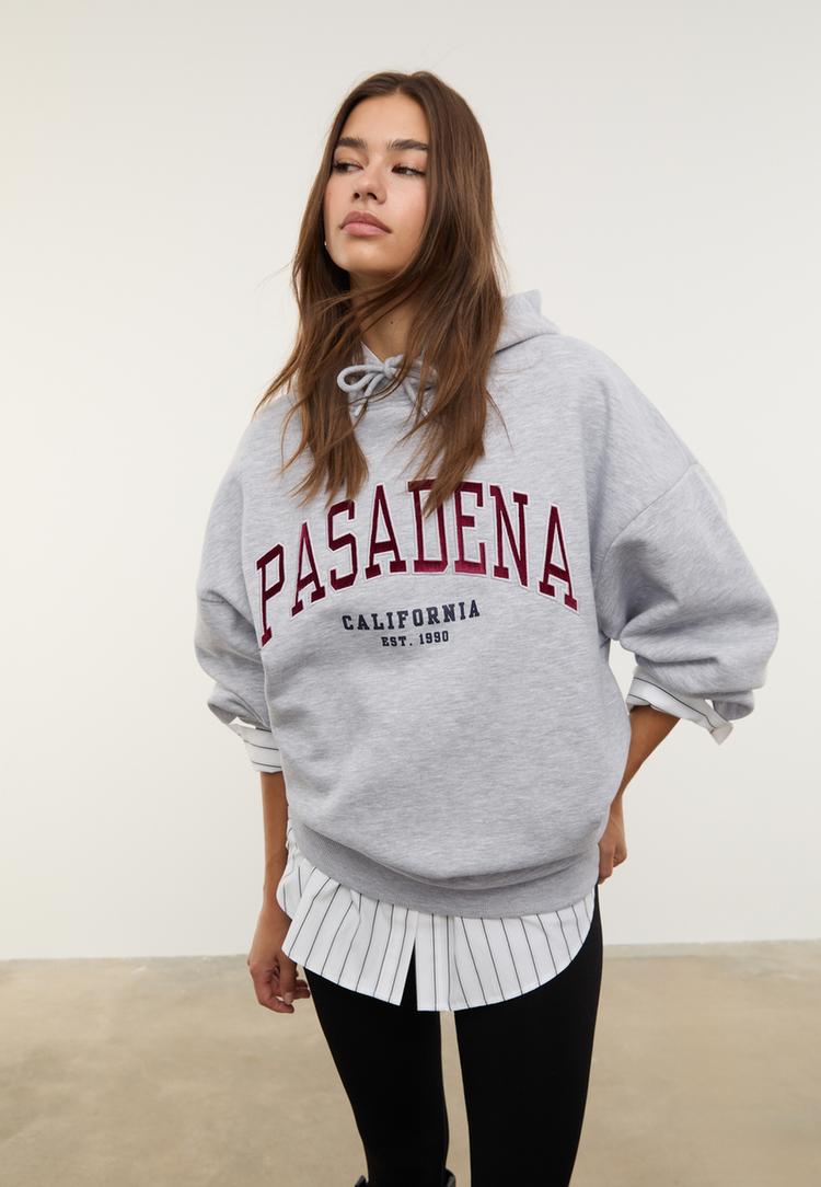 sudadera capucha bordada