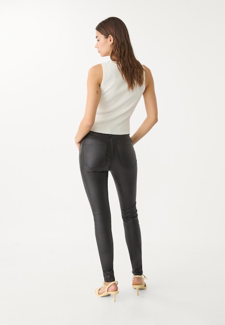 pantalon high waist coating