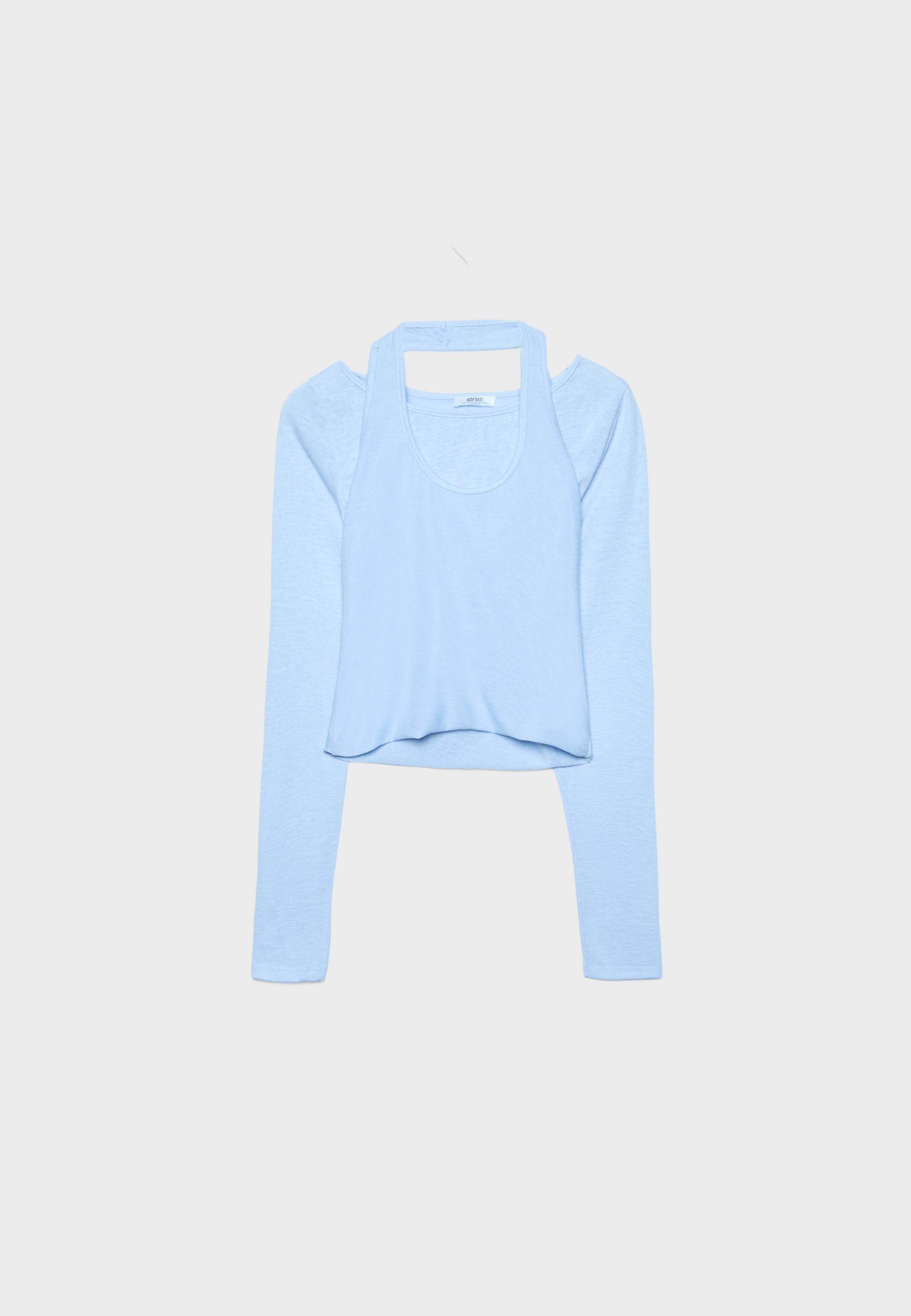 Multi-position T-shirt — Sky blue