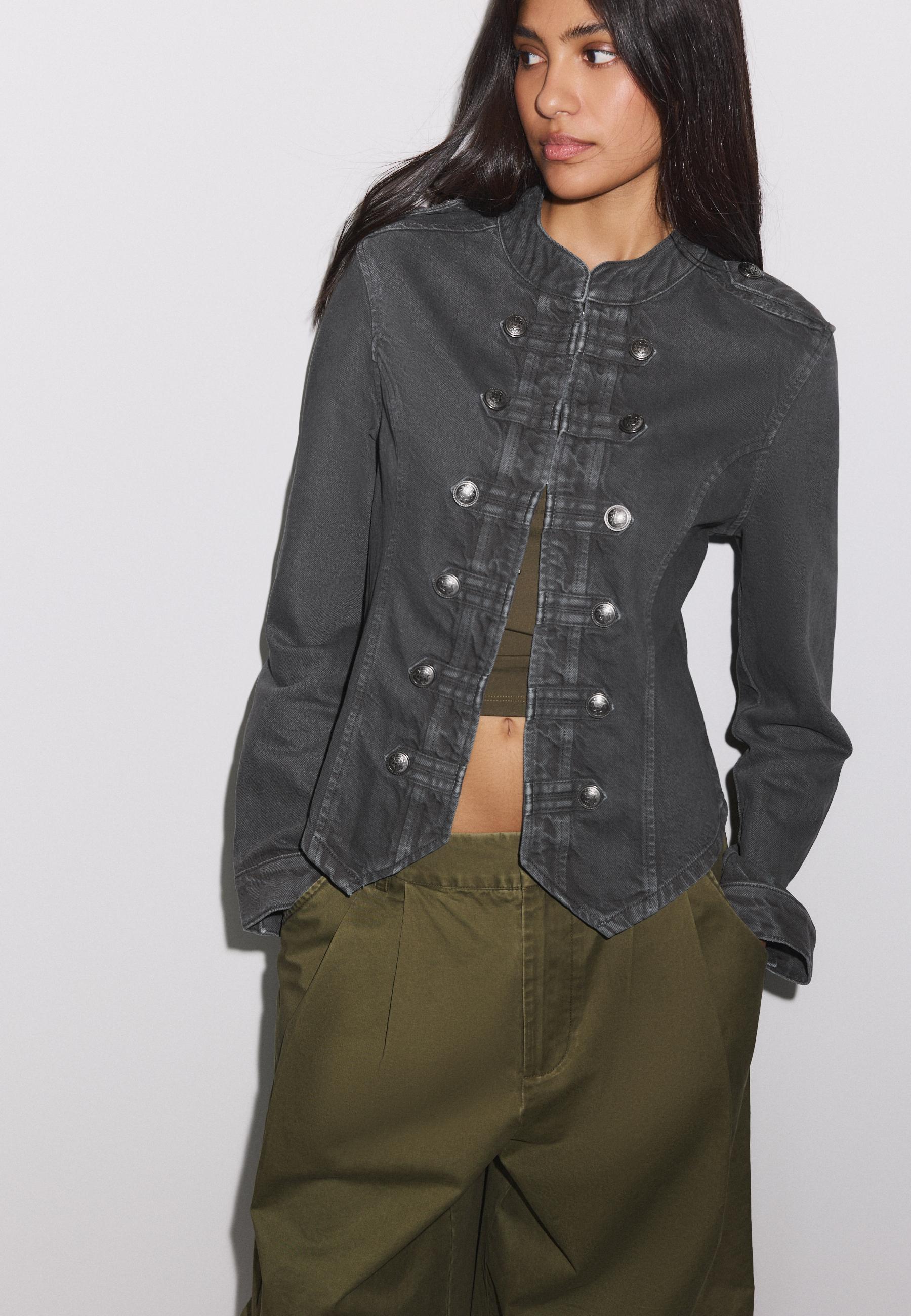 Stradivarius Σακάκι Twill Με Κουμπιά 0-252 L