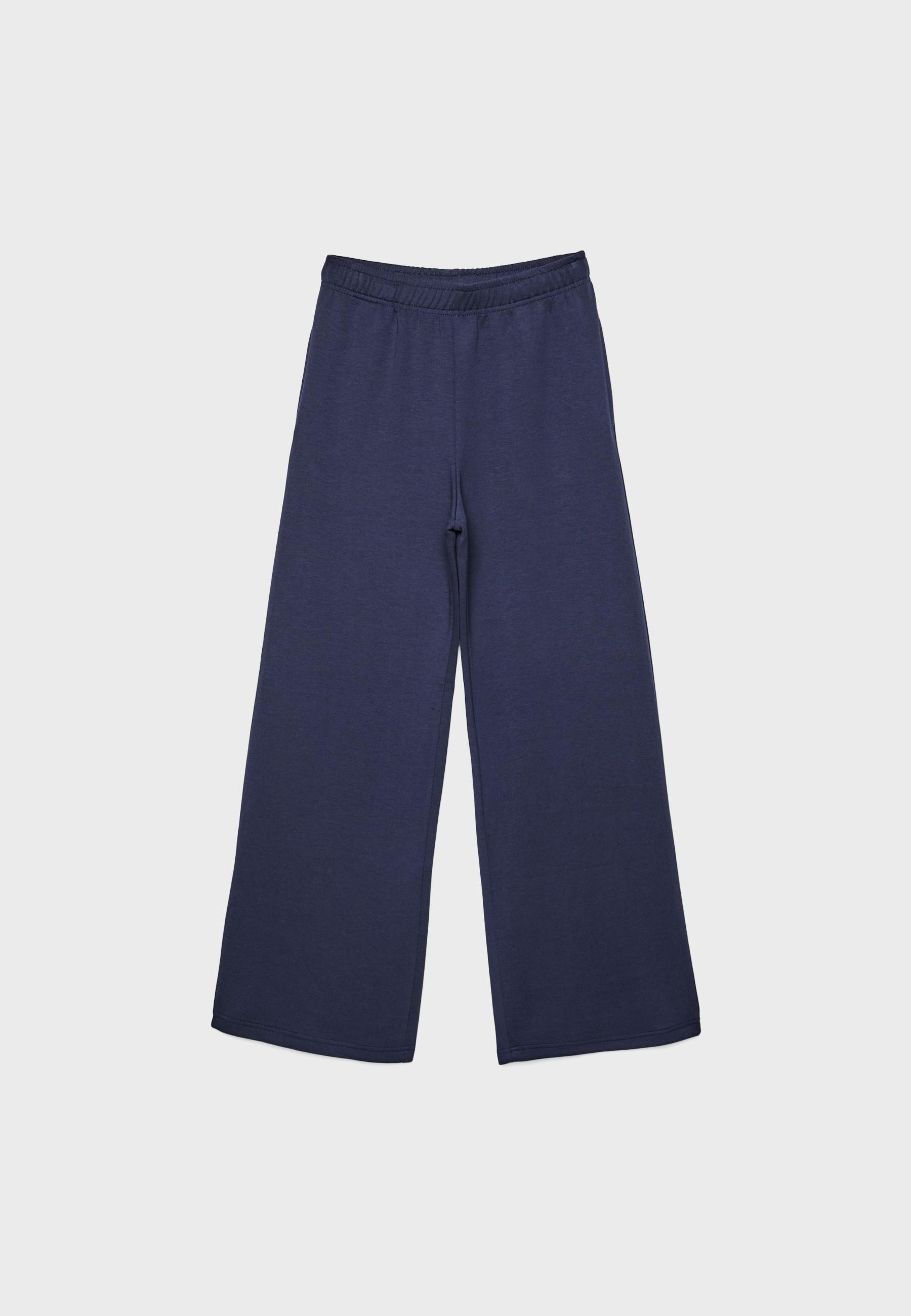Wide-leg jogger trousers — Dark blue