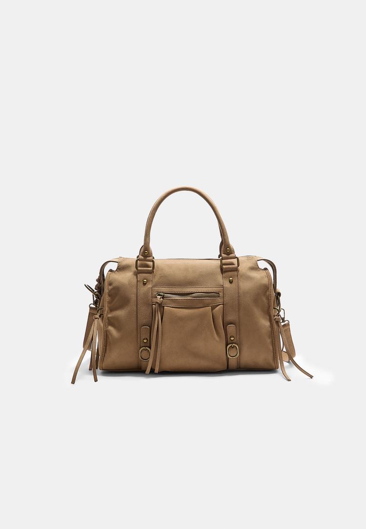 Stradivarius Maxi Kabelka S Vreckami Caramel Os