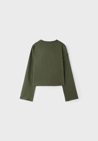 Kimono sleeve top — Khaki 8