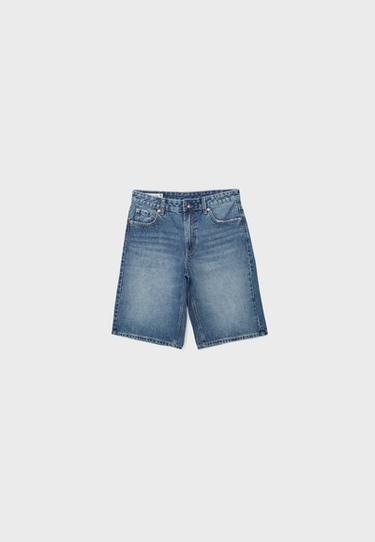 Baggy denim Bermuda shorts — MEDIUM DENIM WASH 6