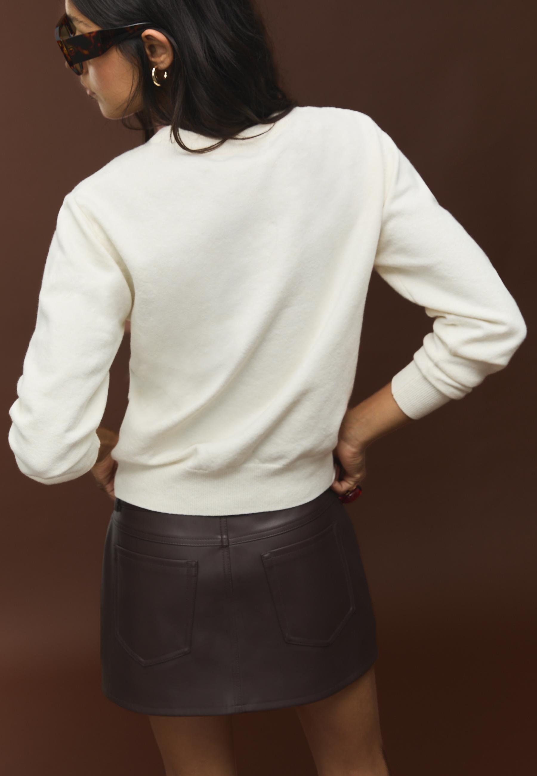 Soft-Touch Basic Knitted Jumper — Ecru