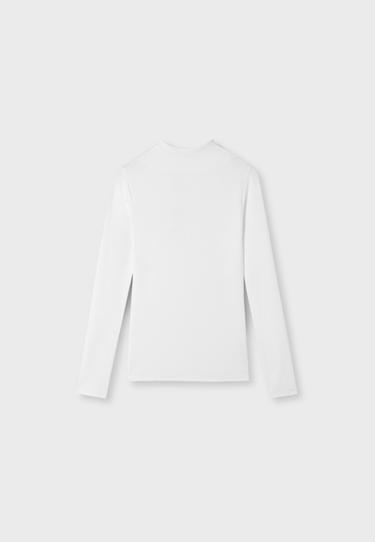 Basic funnel neck T-shirt — Ecru 7