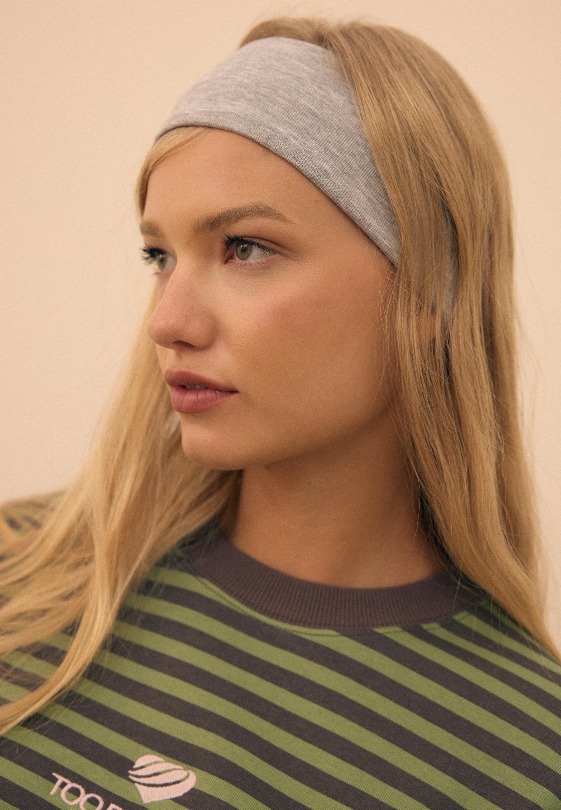 Set of 2 fur headbands — Mid grey