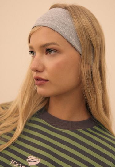 Set of 2 fur headbands — Mid grey 2