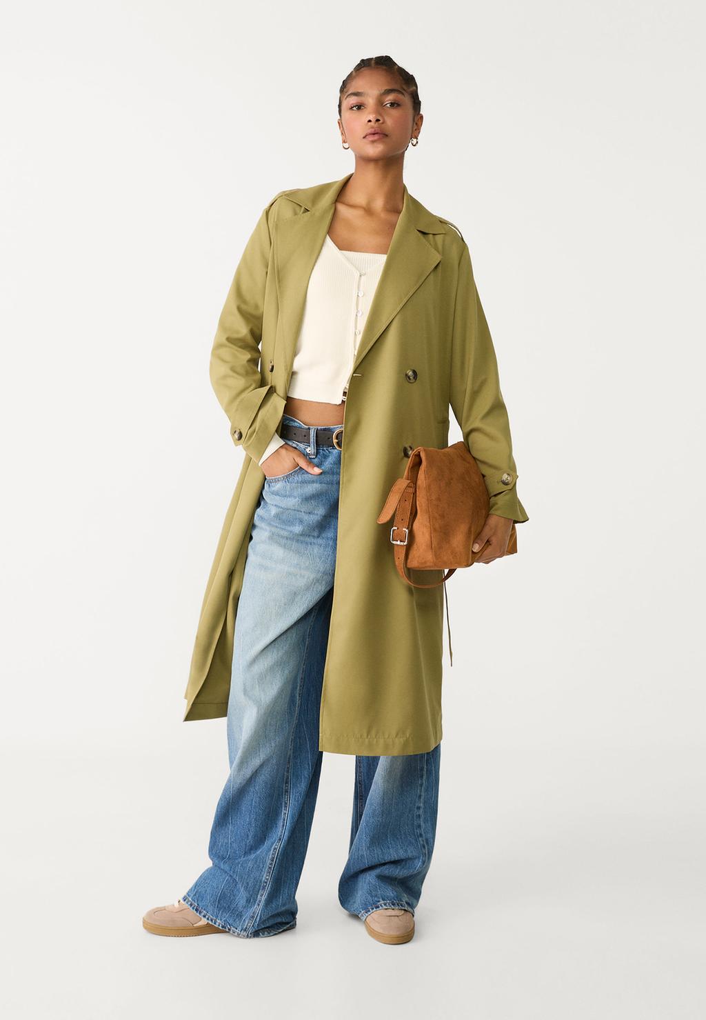 Long flowing trench coat