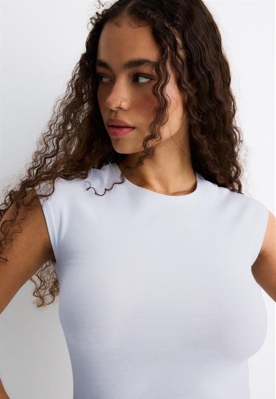 tshirt crop basic aderente