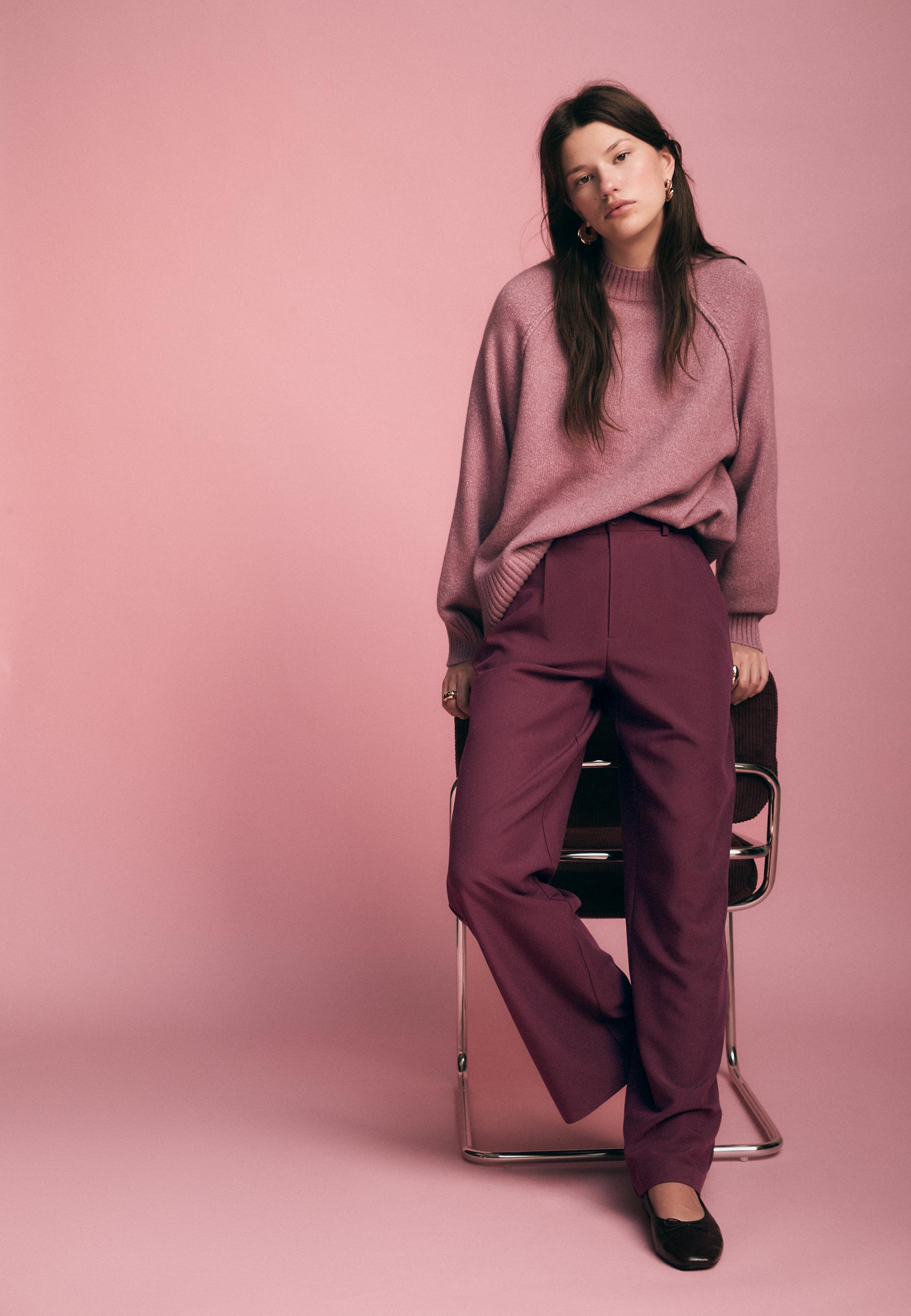 Stradivarius Düz kesim kumaş pantolon