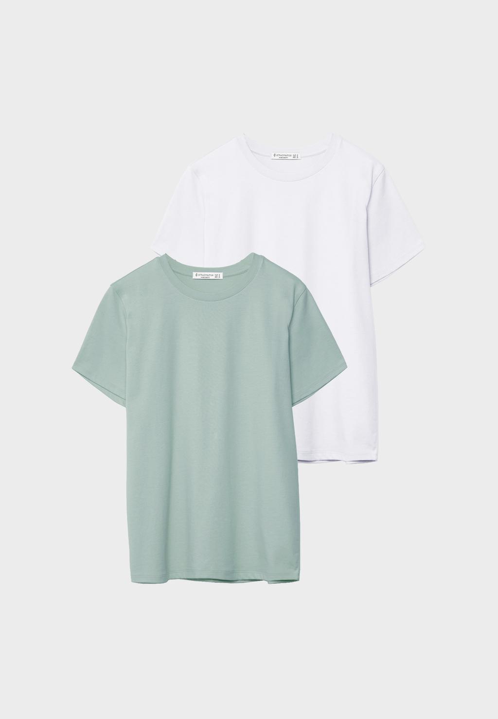 2-pack of basic regular fit round neck T-shirts