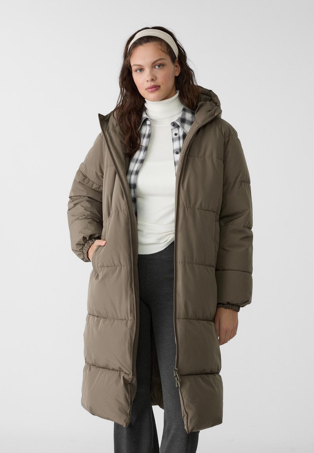 Long puffer coat