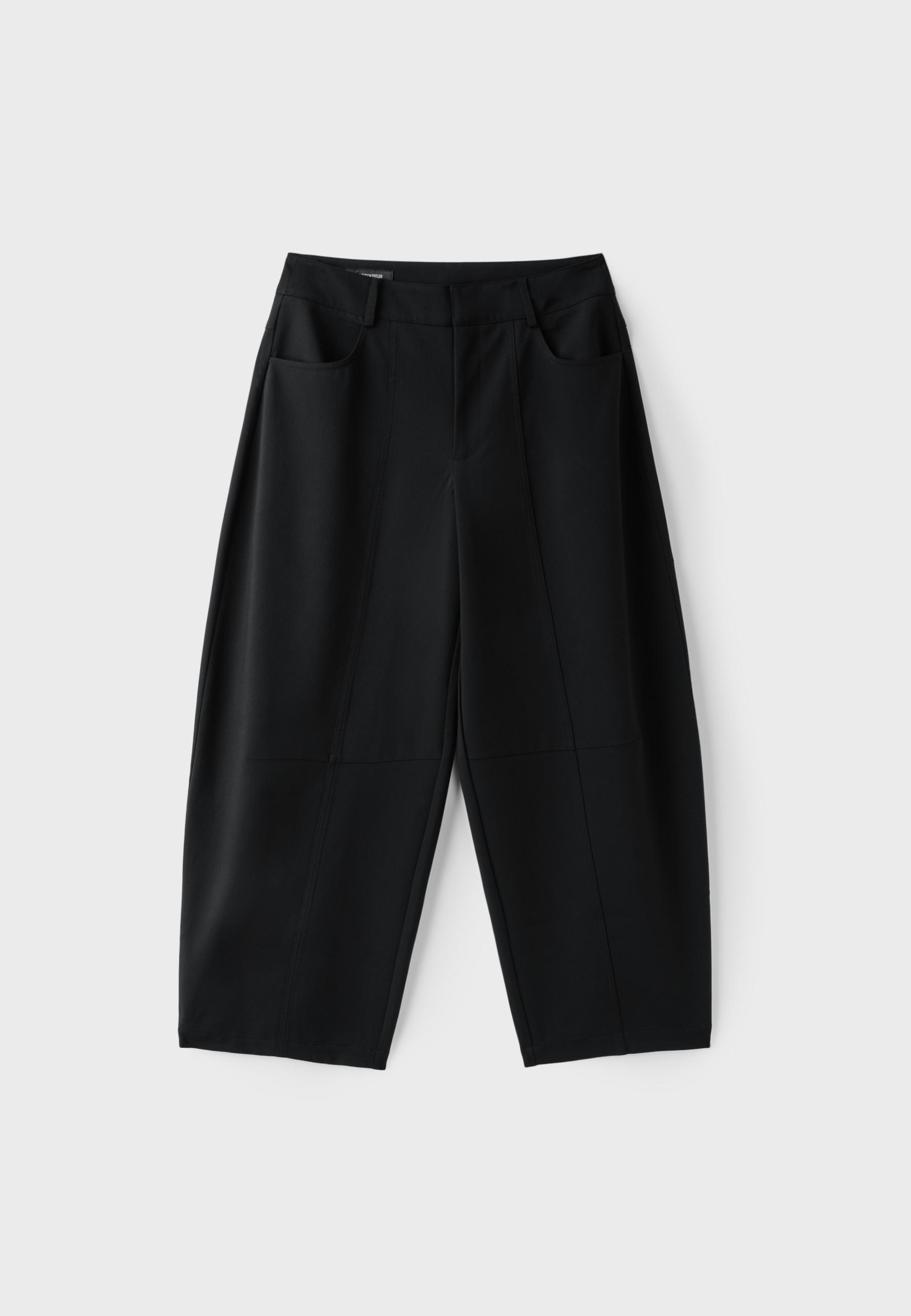 Tailored barrel trousers — Black