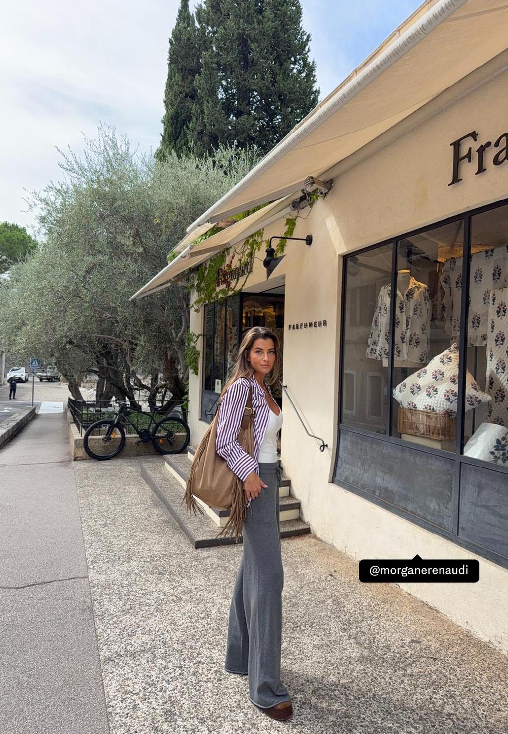 Bolso efecto ante maxi flecos