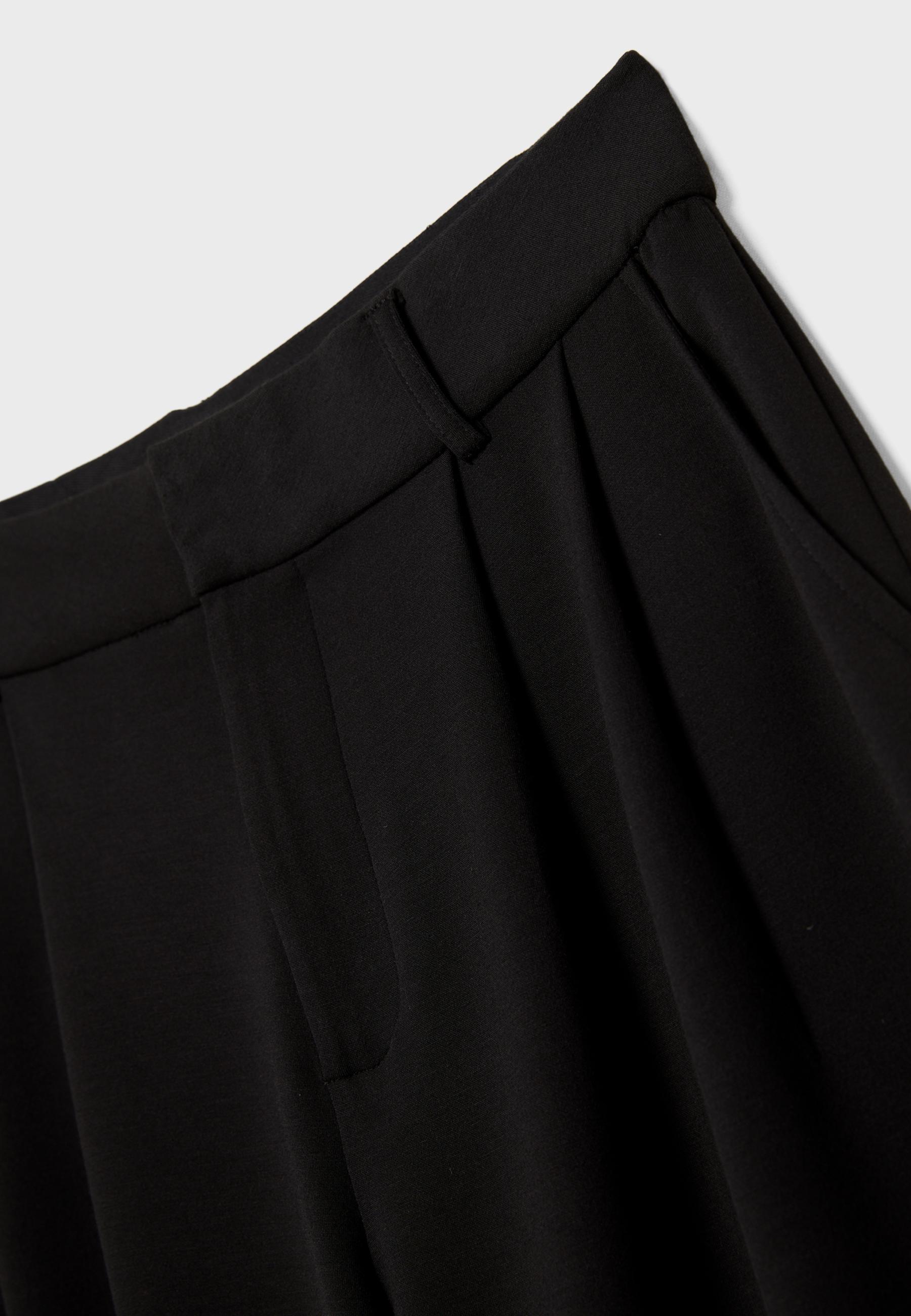 Soft-touch smart trousers — Black (alternate view)