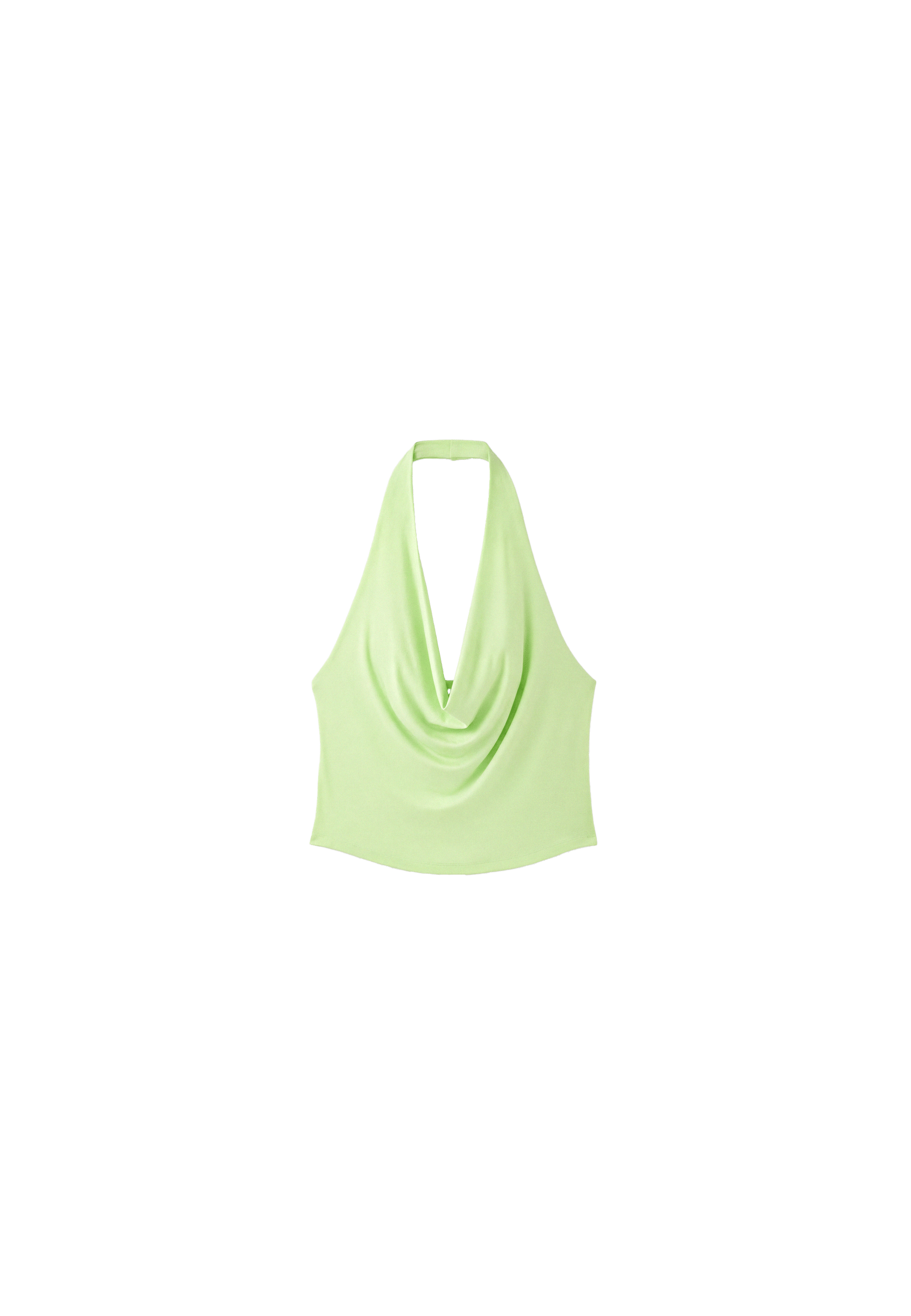Draped halter top — Green