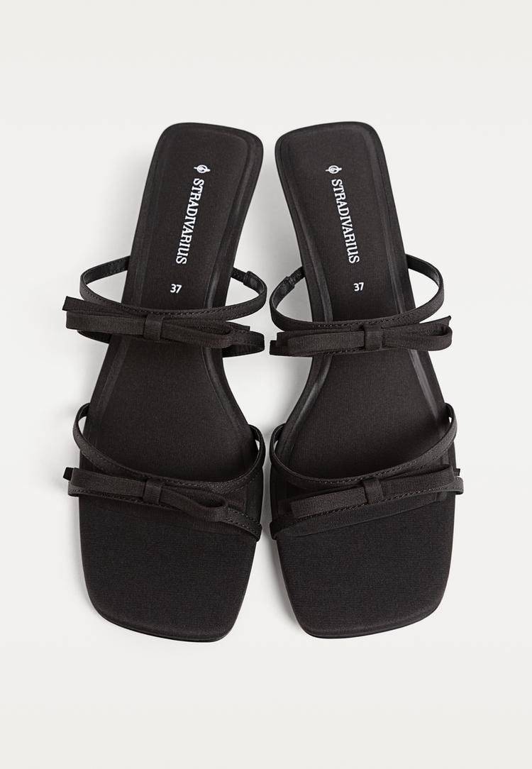 sandalias de tacon lazo