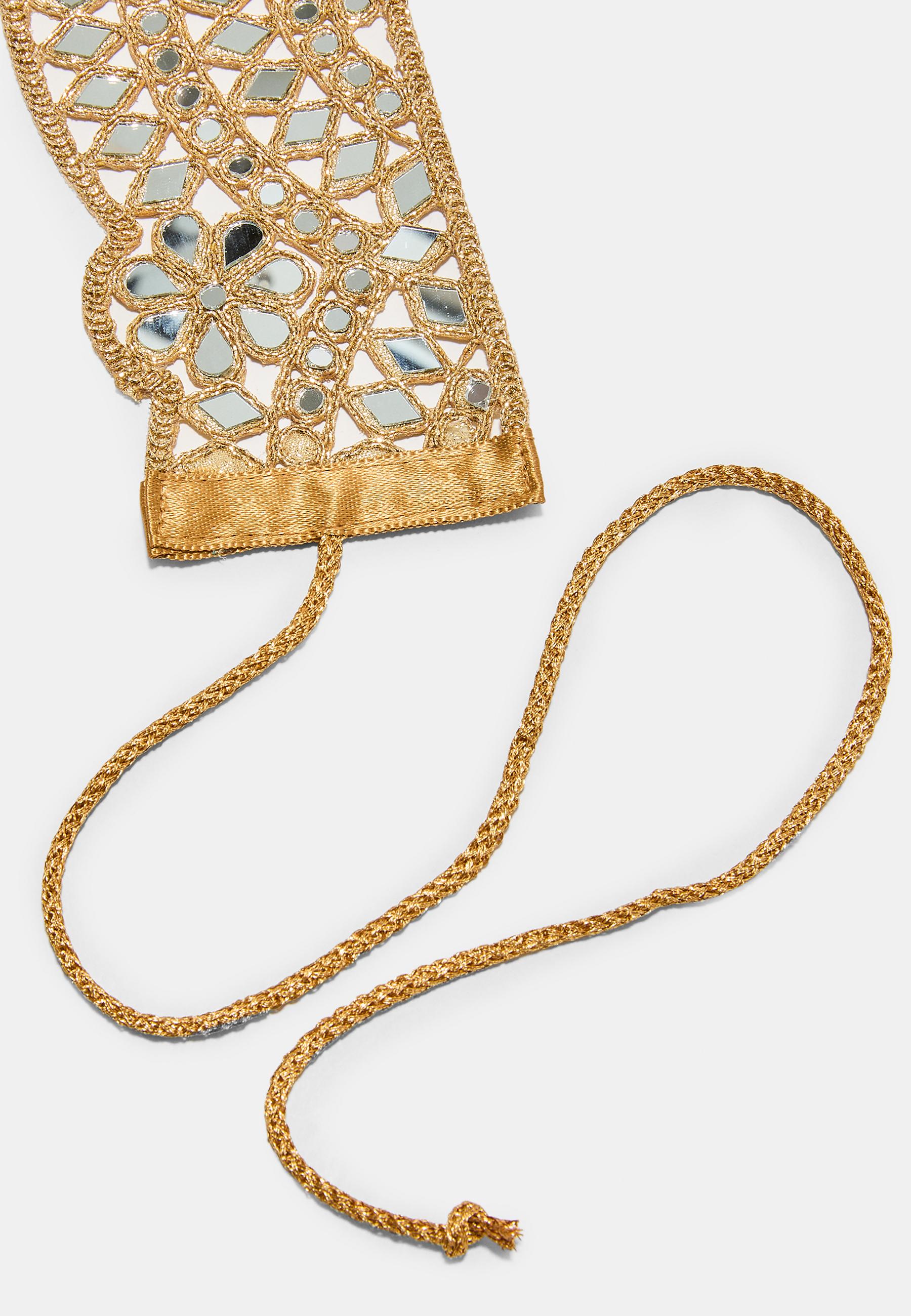 Wavy mirror belt — Gold