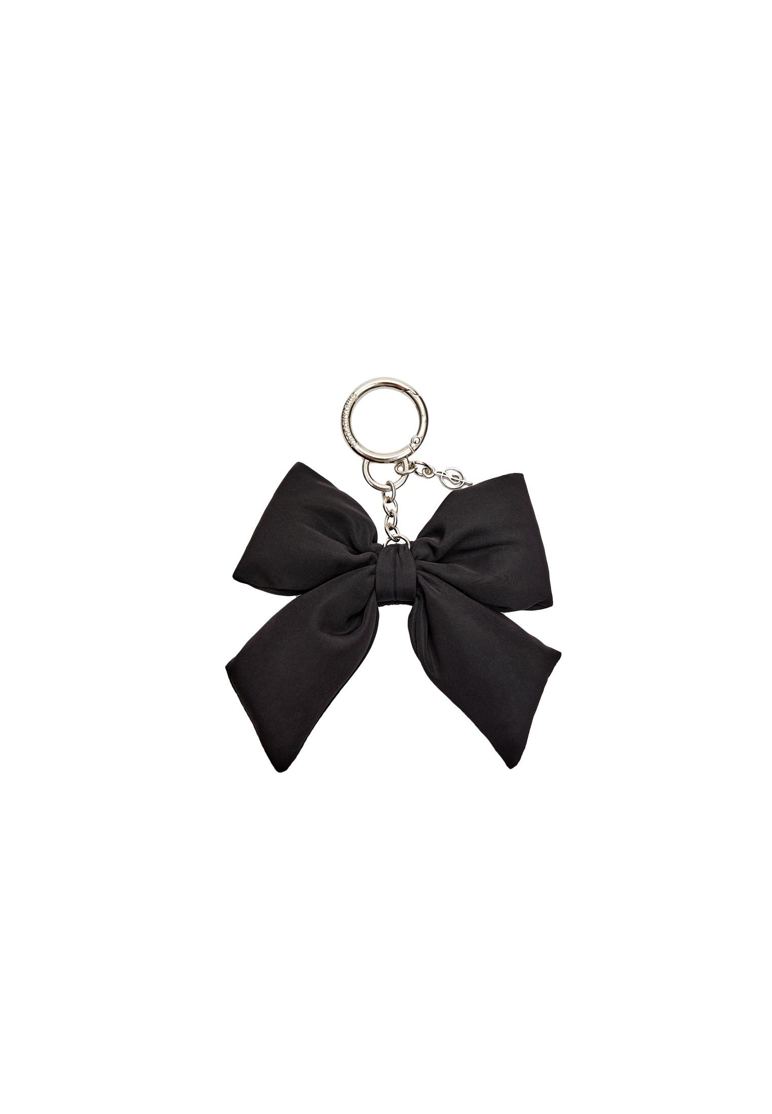 Hand Made Bow Key Ring In Black popular And White