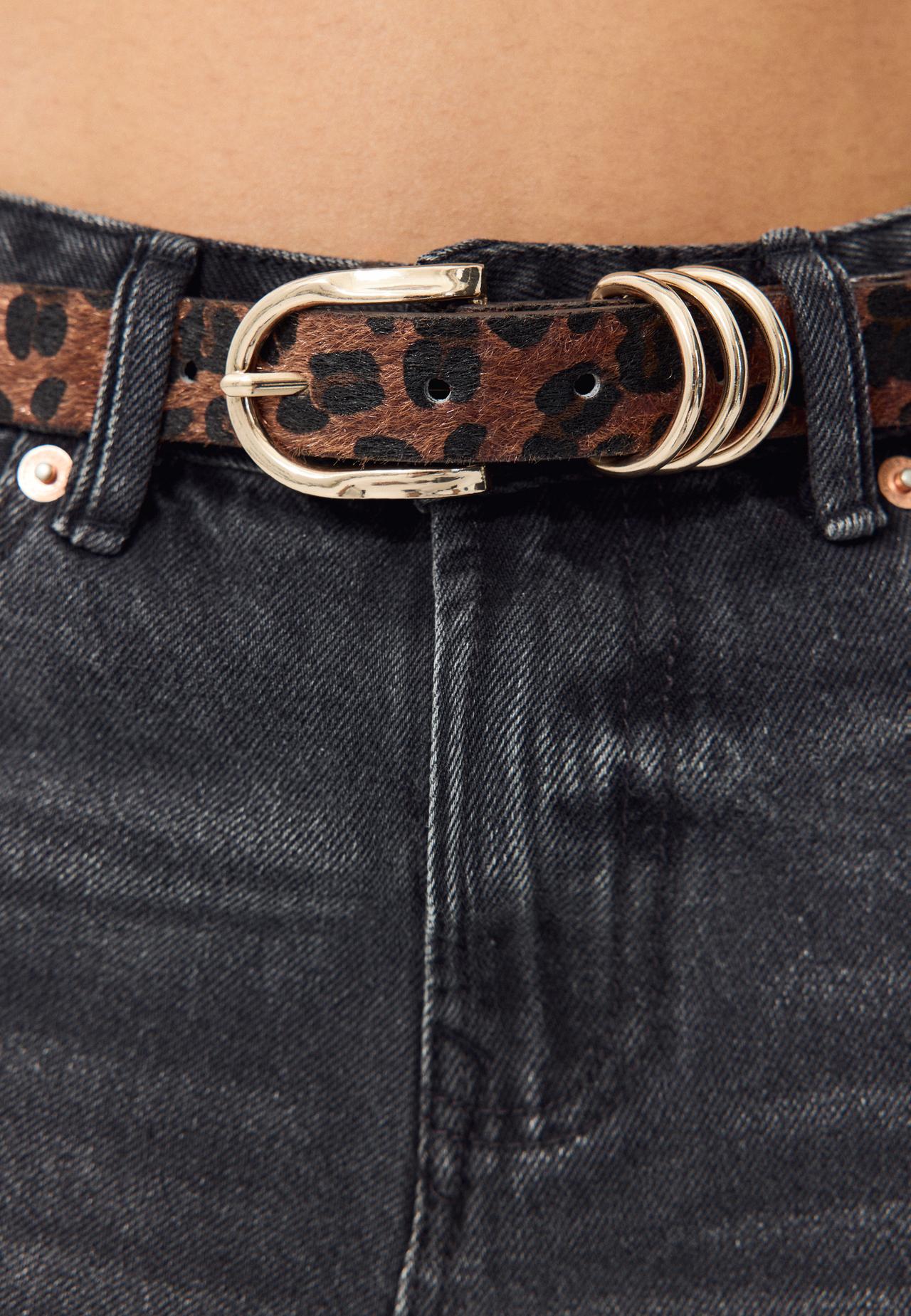 Leopard belt — Brown