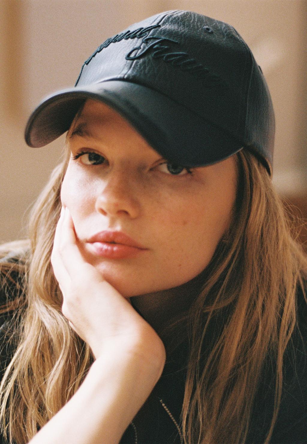 Teen Crew leather effect cap