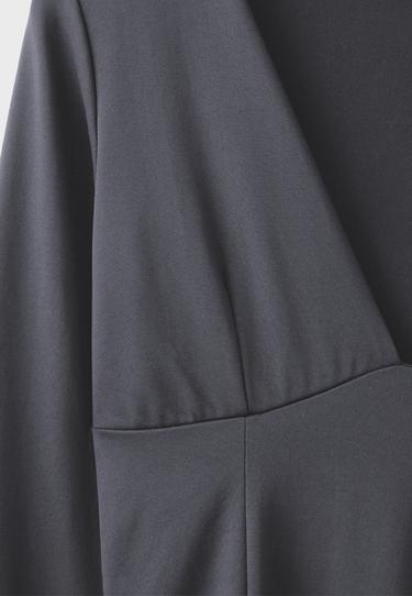 V-neck bodysuit with underbust detail — Dark grey 9
