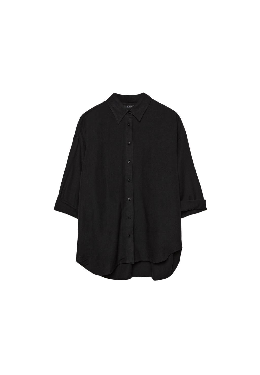 Camicia fluida con lino