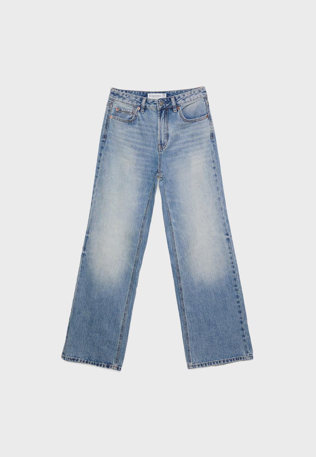D92 straight fit geniş paça jean