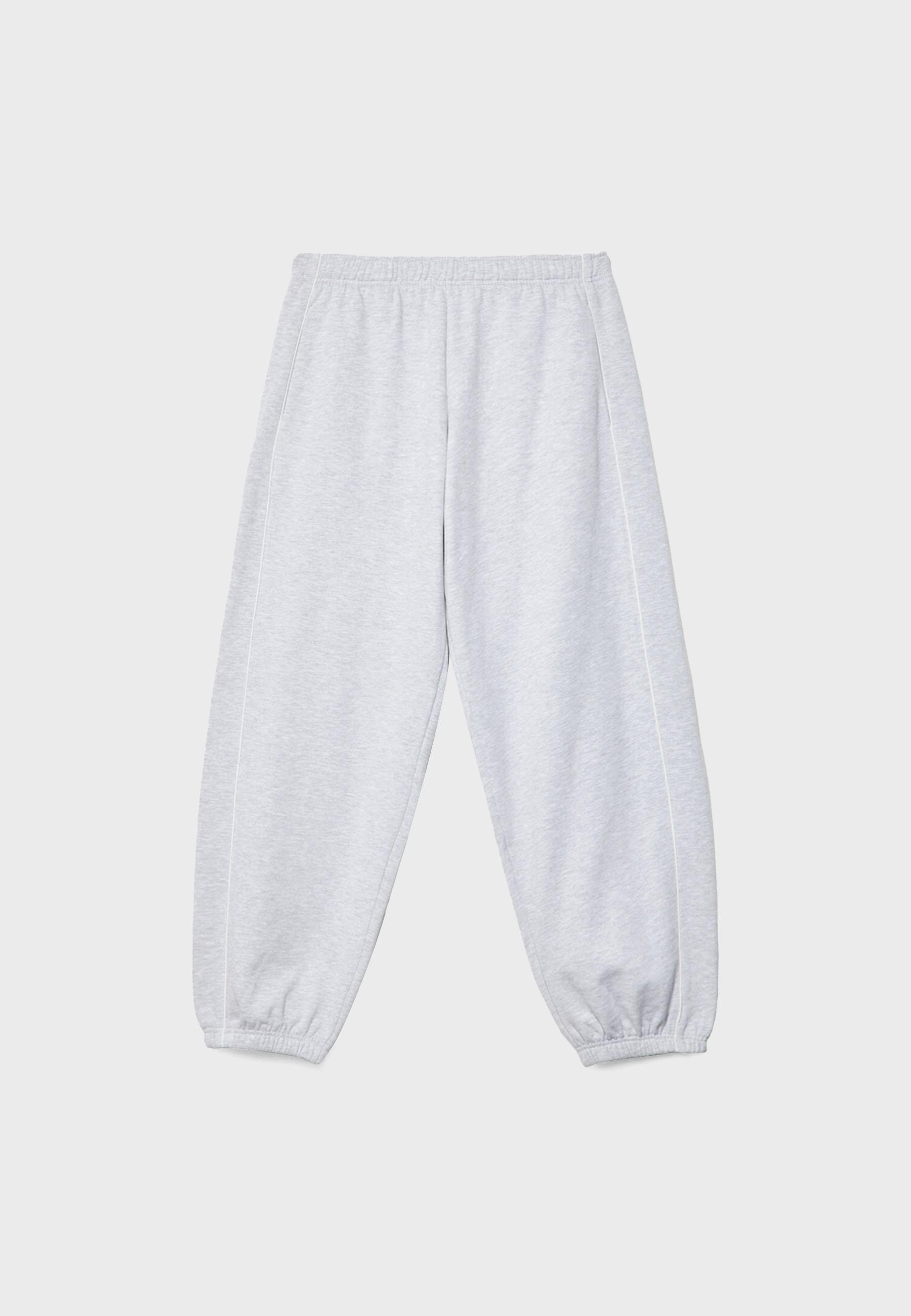 Piping jogger trousers — Grey melange