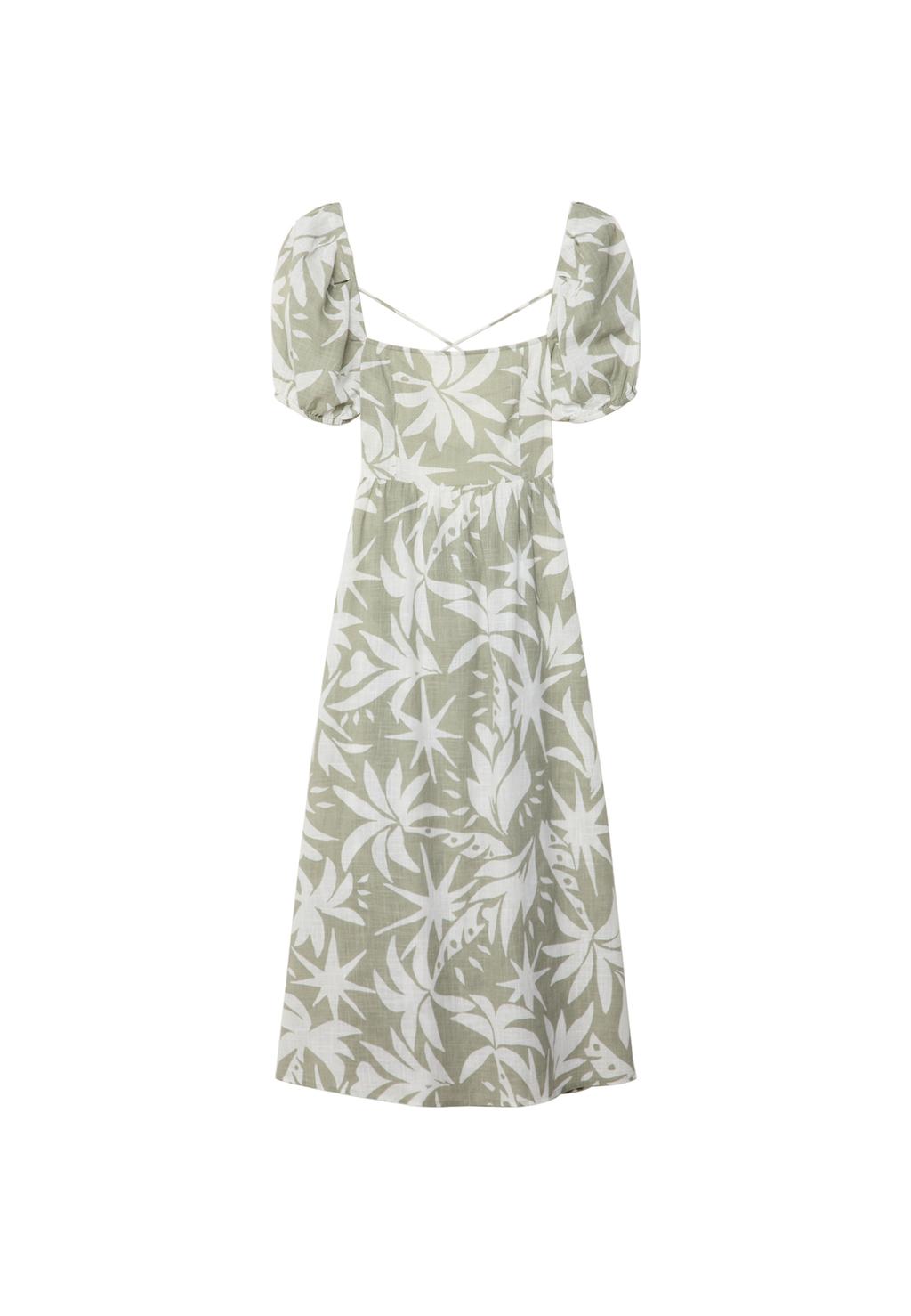 Robe midi dos croisé
